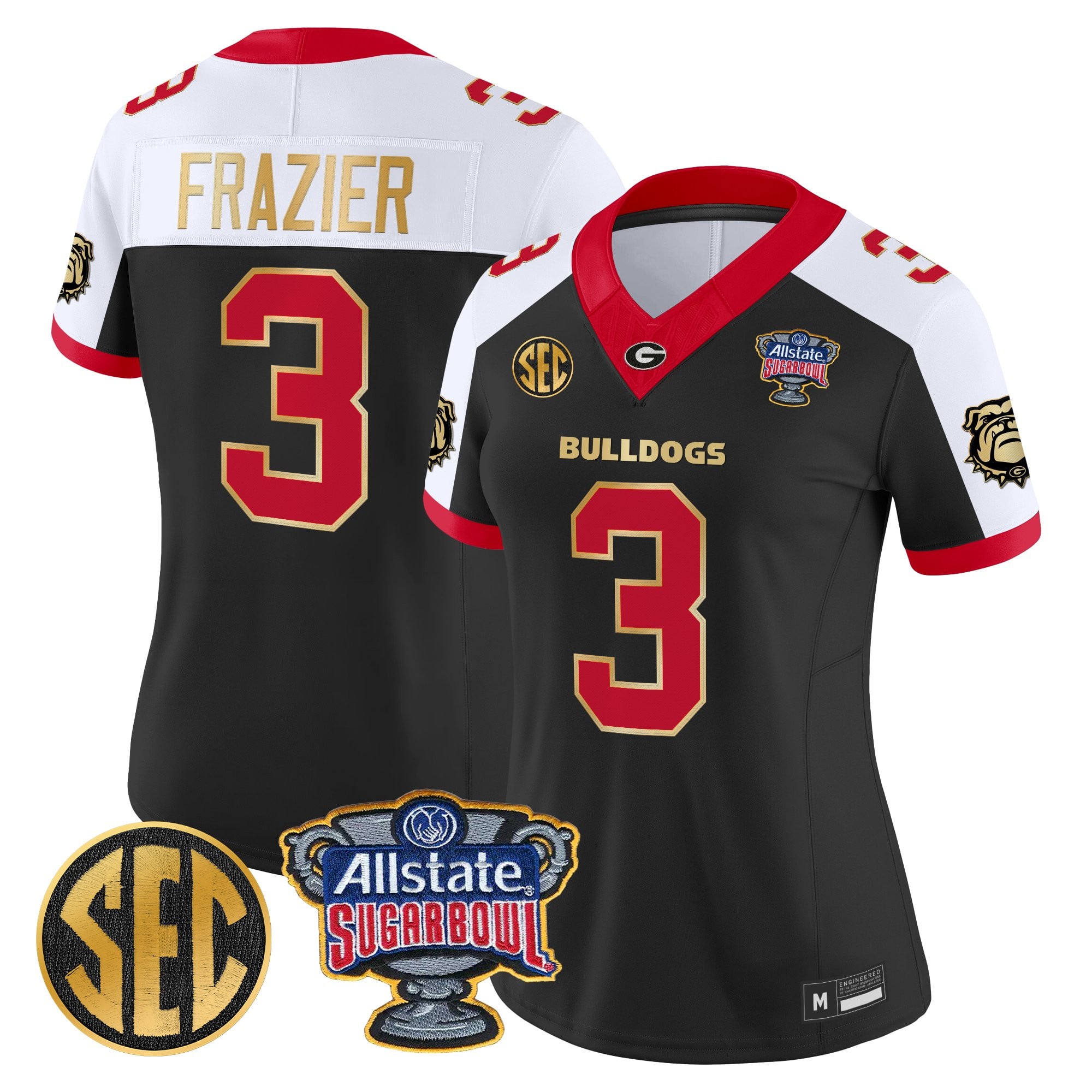 Women's Georgia Bulldogs Sugar Bowl Patch Vapor Limited Jersey - All Stitched
