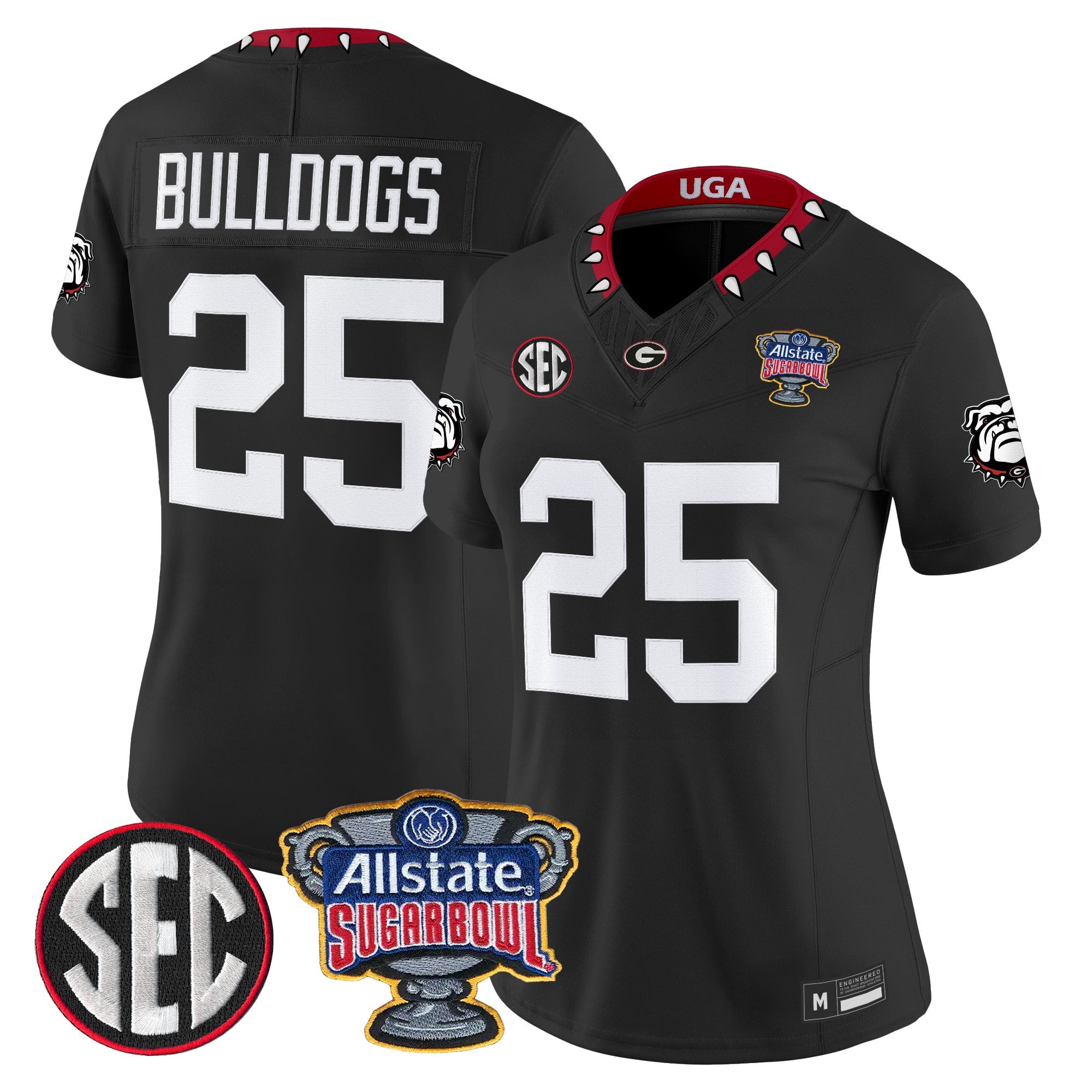 Women's Georgia Bulldogs Sugar Bowl Patch Vapor Limited Jersey - All Stitched