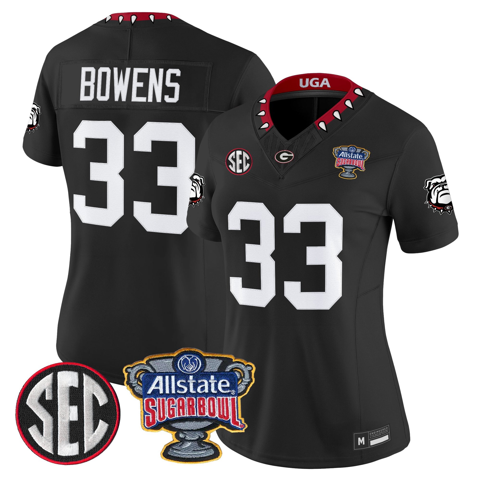 Women's Georgia Bulldogs Sugar Bowl Patch Vapor Limited Jersey - All Stitched