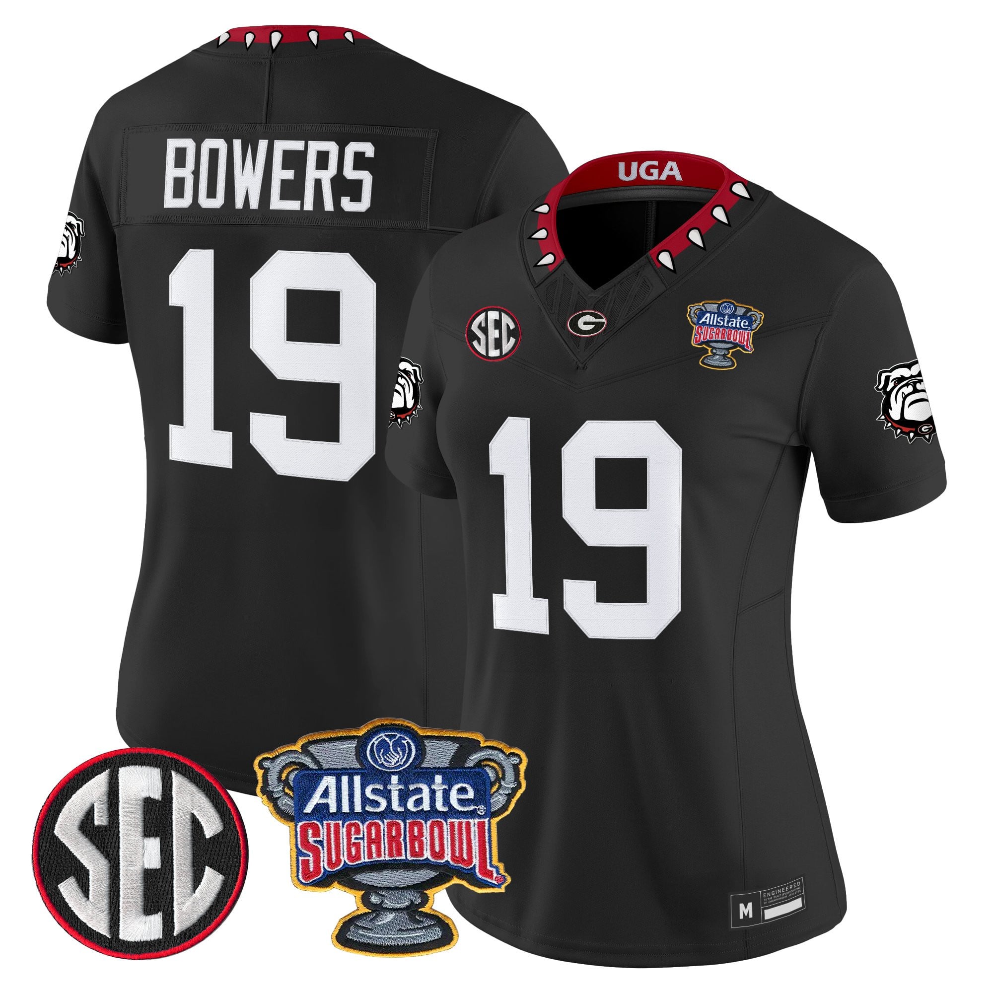 Women's Georgia Bulldogs Sugar Bowl Patch Vapor Limited Jersey - All Stitched