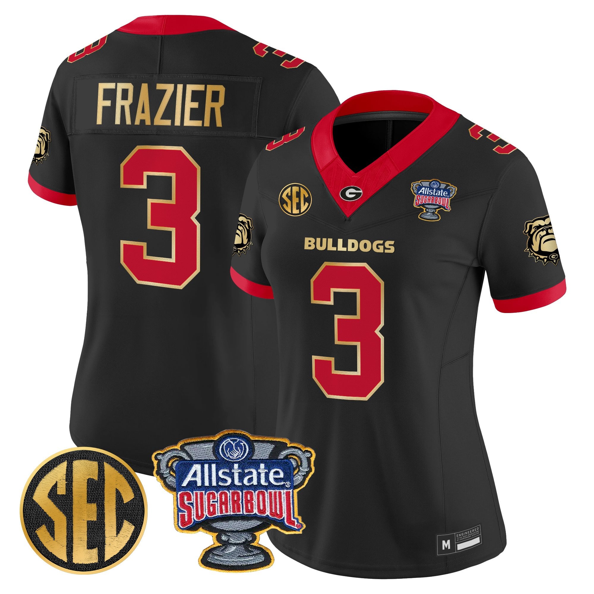 Women's Georgia Bulldogs Sugar Bowl Patch Vapor Limited Jersey - All Stitched