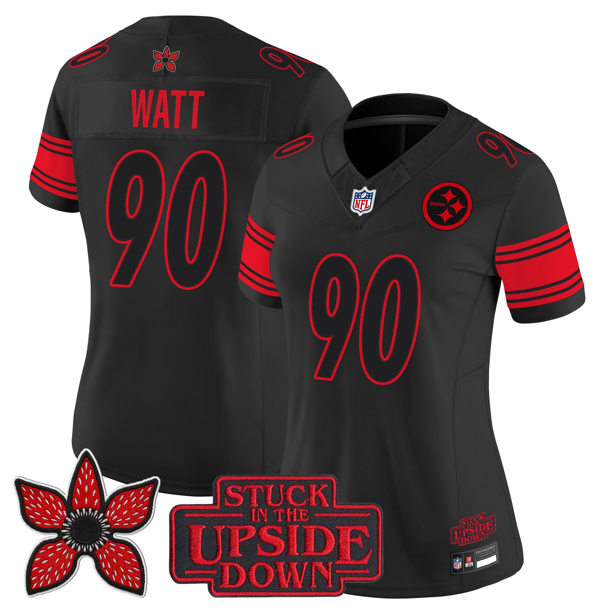 Pittsburgh Steelers 'Stranger Things Edition' Vapor Limited Jersey - All Stitched