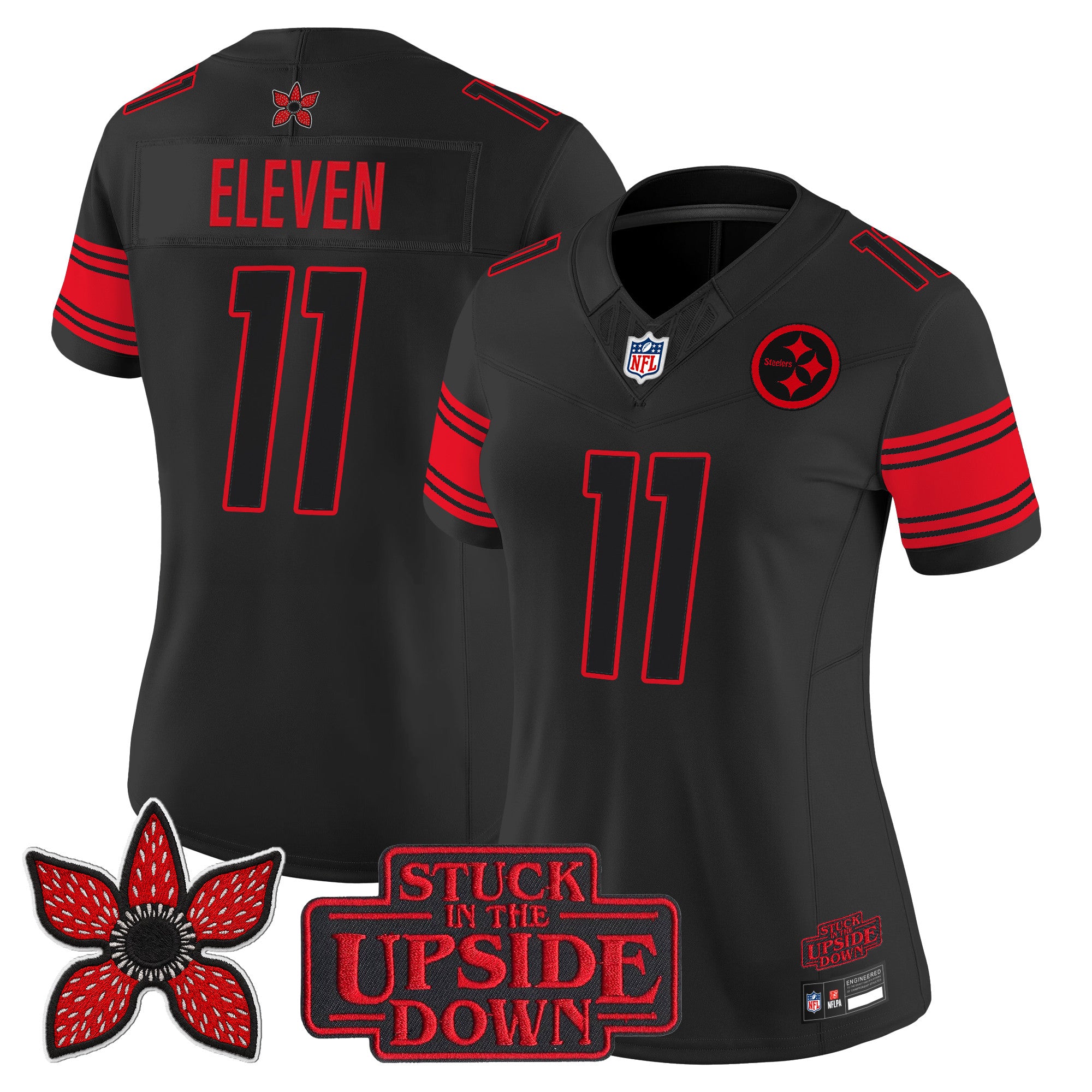 Pittsburgh Steelers 'Stranger Things Edition' Vapor Limited Jersey - All Stitched