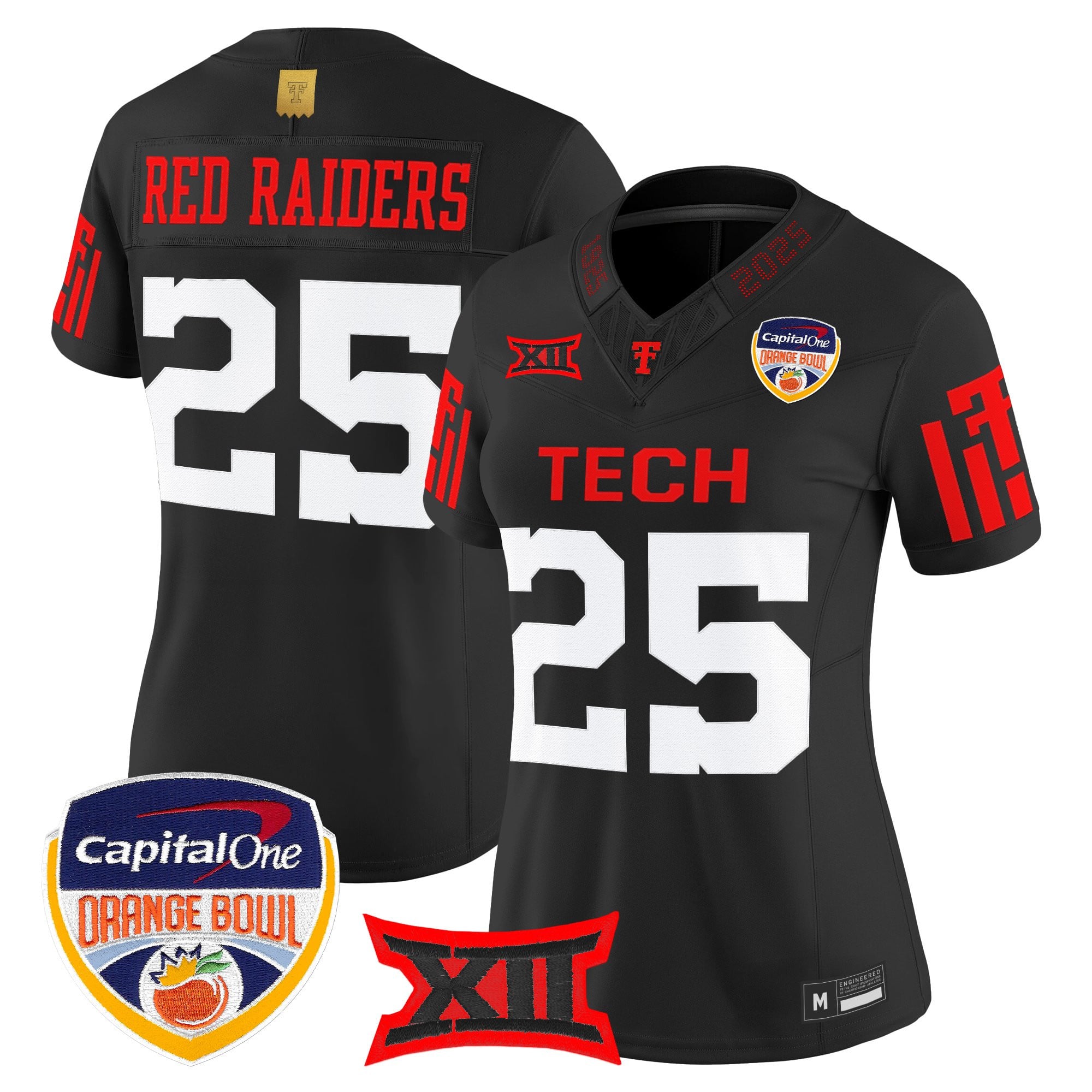 Women's Texas Tech Red Raiders 2025 Orange Bowl Vapor Limited Jersey - All Stitched