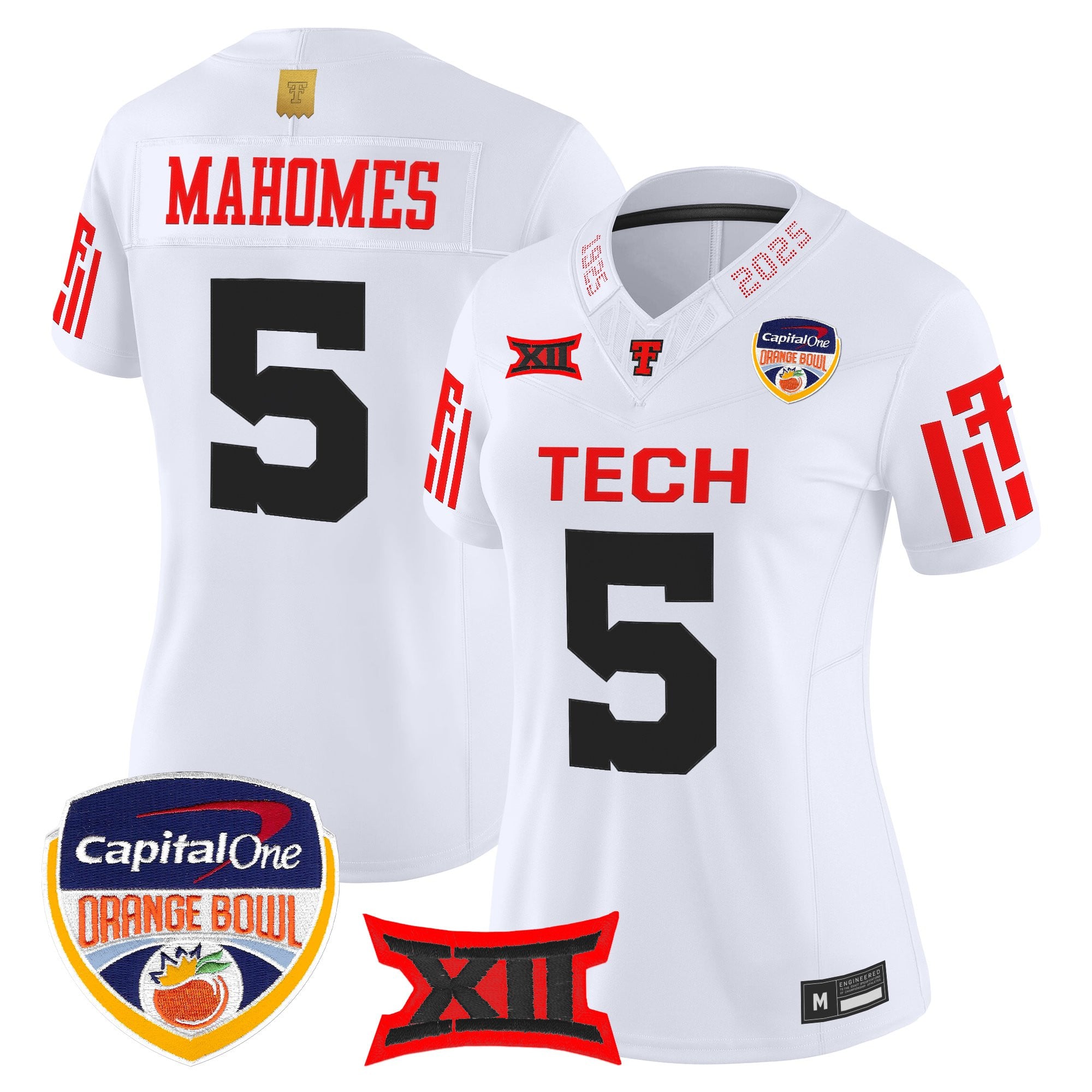 Women's Texas Tech Red Raiders 2025 Orange Bowl Vapor Limited Jersey - All Stitched
