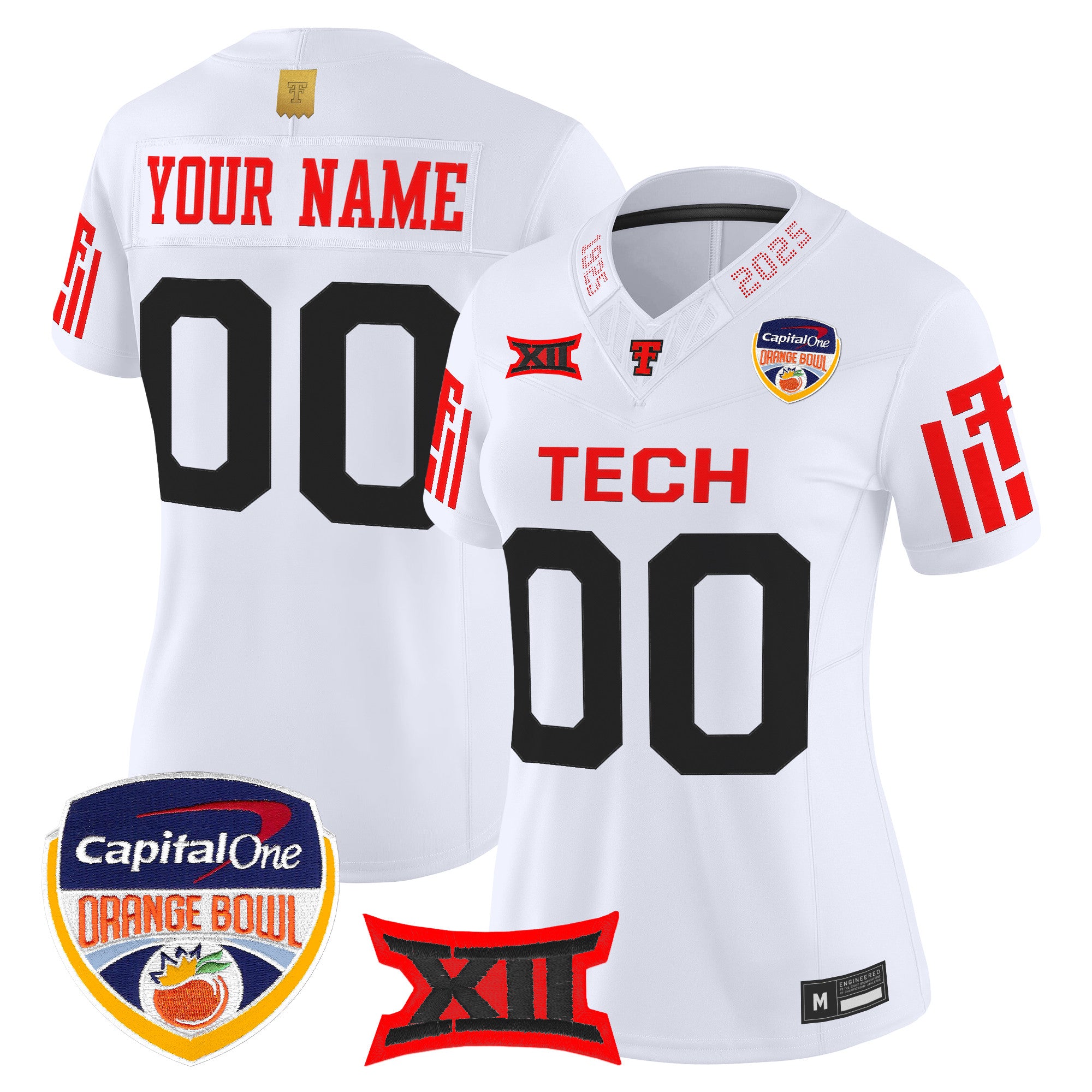 Texas Tech Red Raiders 2025 Orange Bowl Vapor Limited Custom Jersey - All Stitched