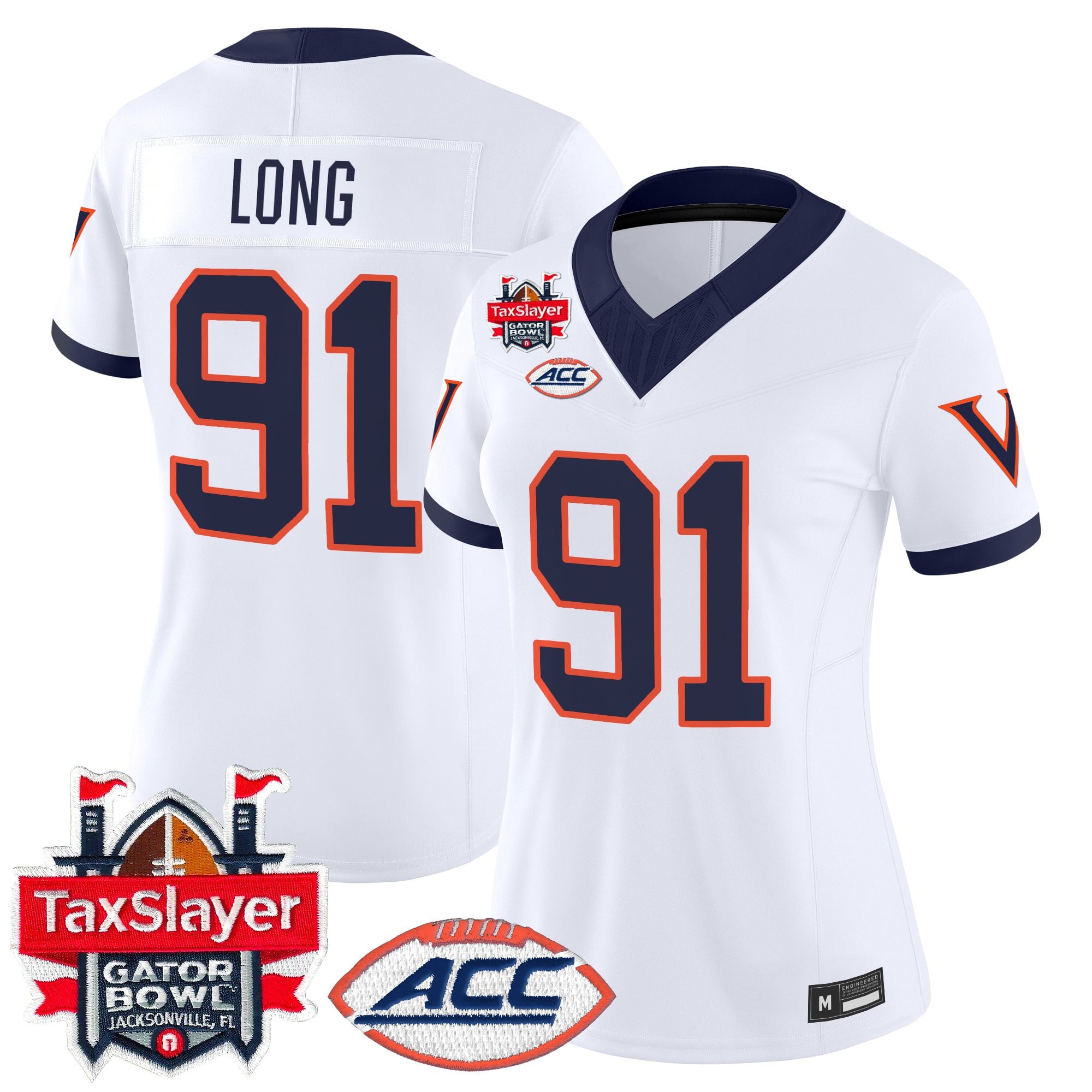 Women's Virginia Cavaliers 1995 Throwbacks Vapor Limited Jersey - Gator Bowl Patch - All Stitched