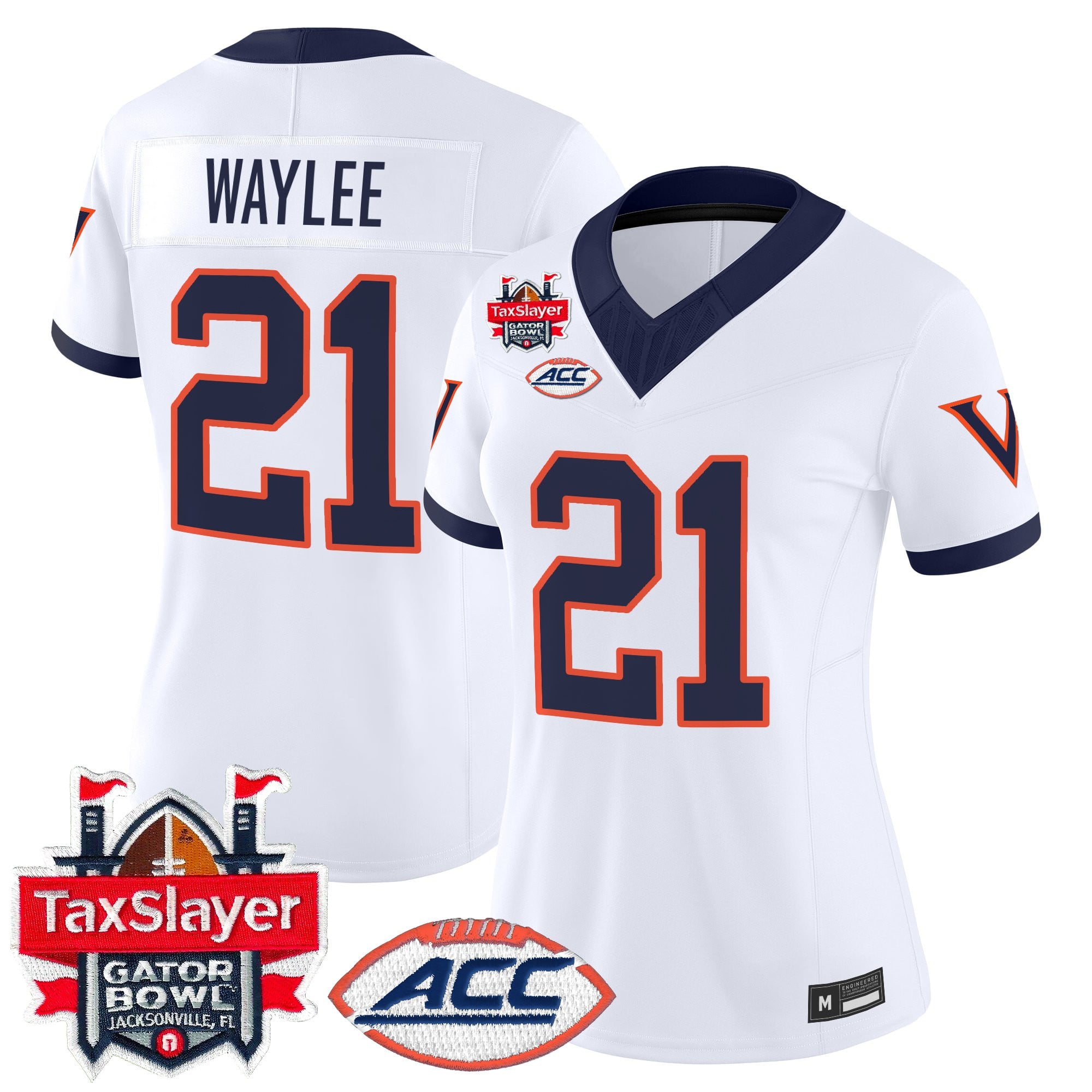 Women's Virginia Cavaliers 1995 Throwbacks Vapor Limited Jersey - Gator Bowl Patch - All Stitched