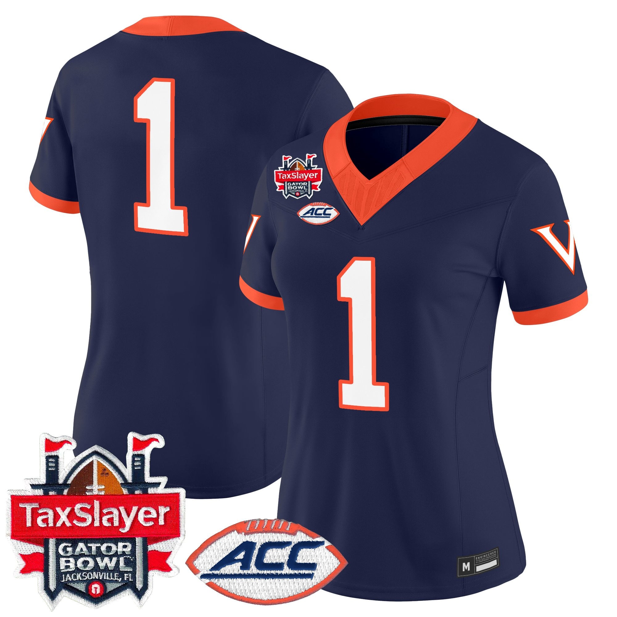 Women's Virginia Cavaliers 1995 Throwbacks Vapor Limited Jersey - Gator Bowl Patch - All Stitched