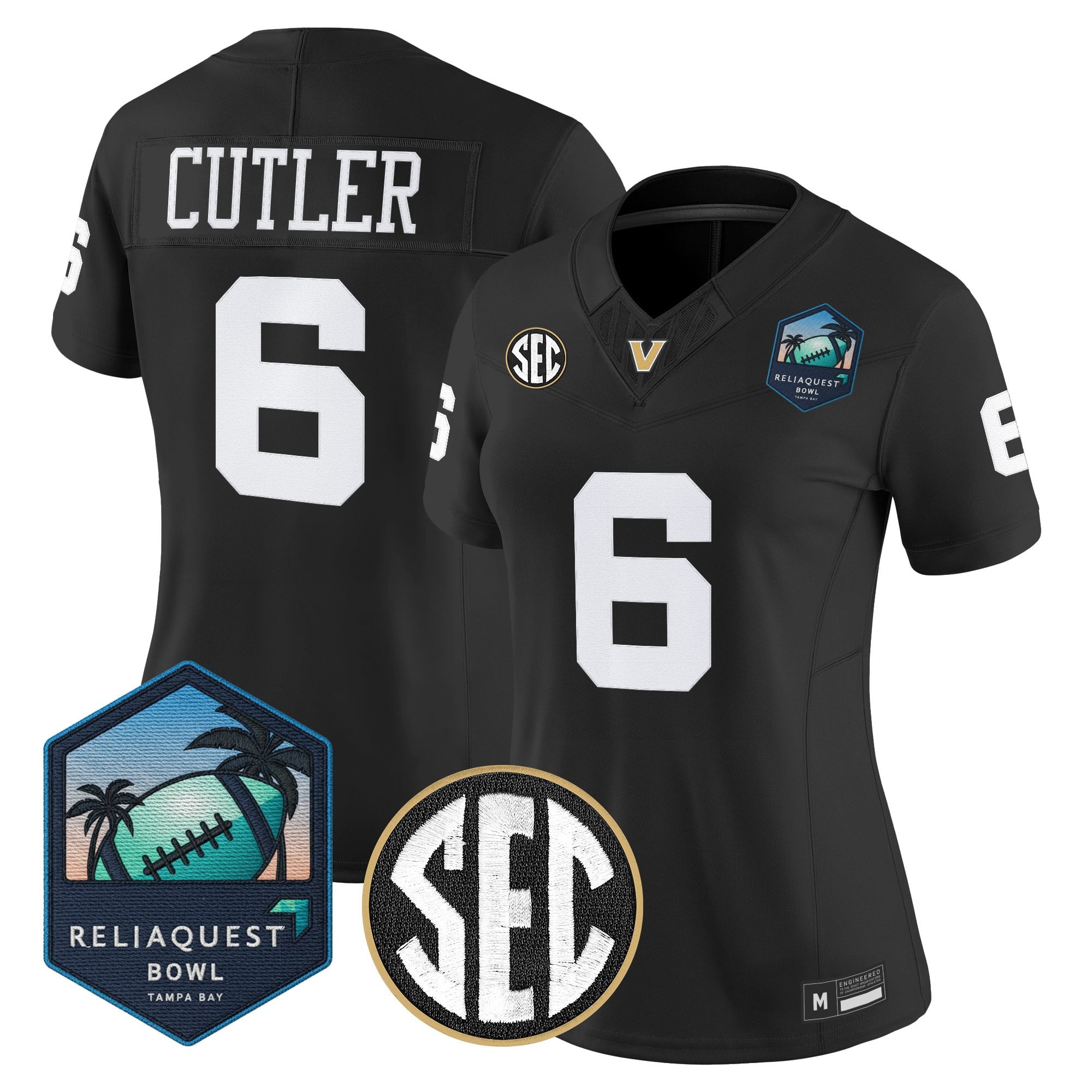 Women's Vanderbilt Commodores 2025 ReliaQuest Bowl Vapor Limited Jersey - All Stitched