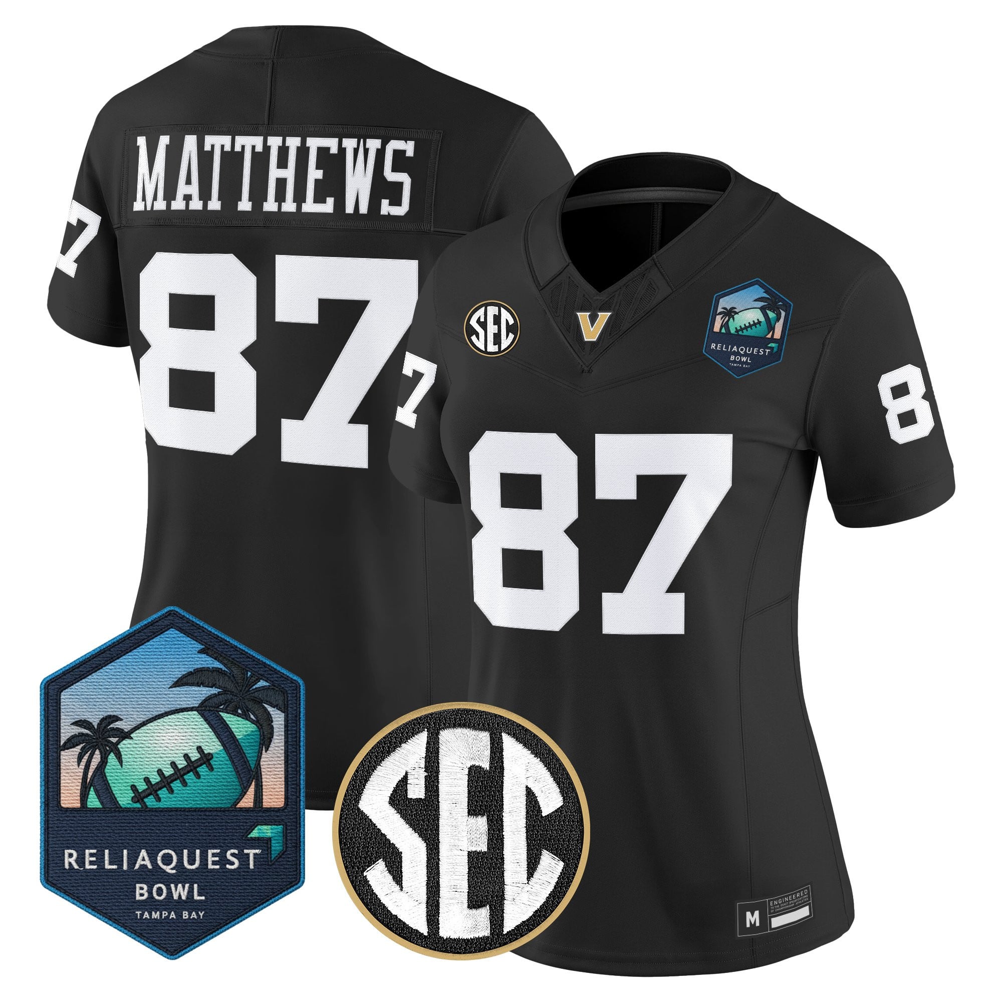 Women's Vanderbilt Commodores 2025 ReliaQuest Bowl Vapor Limited Jersey - All Stitched