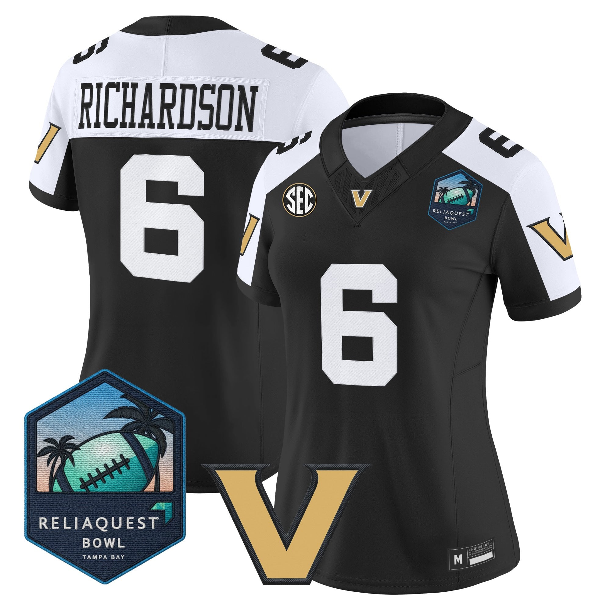 Women's Vanderbilt Commodores 2025 ReliaQuest Bowl Vapor Limited Jersey - All Stitched