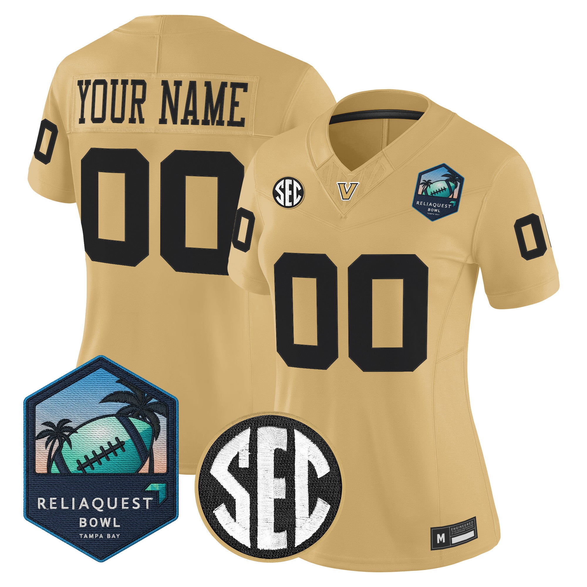 Vanderbilt Commodores 2025 ReliaQuest Bowl Vapor Limited Custom Jersey - All Stitched