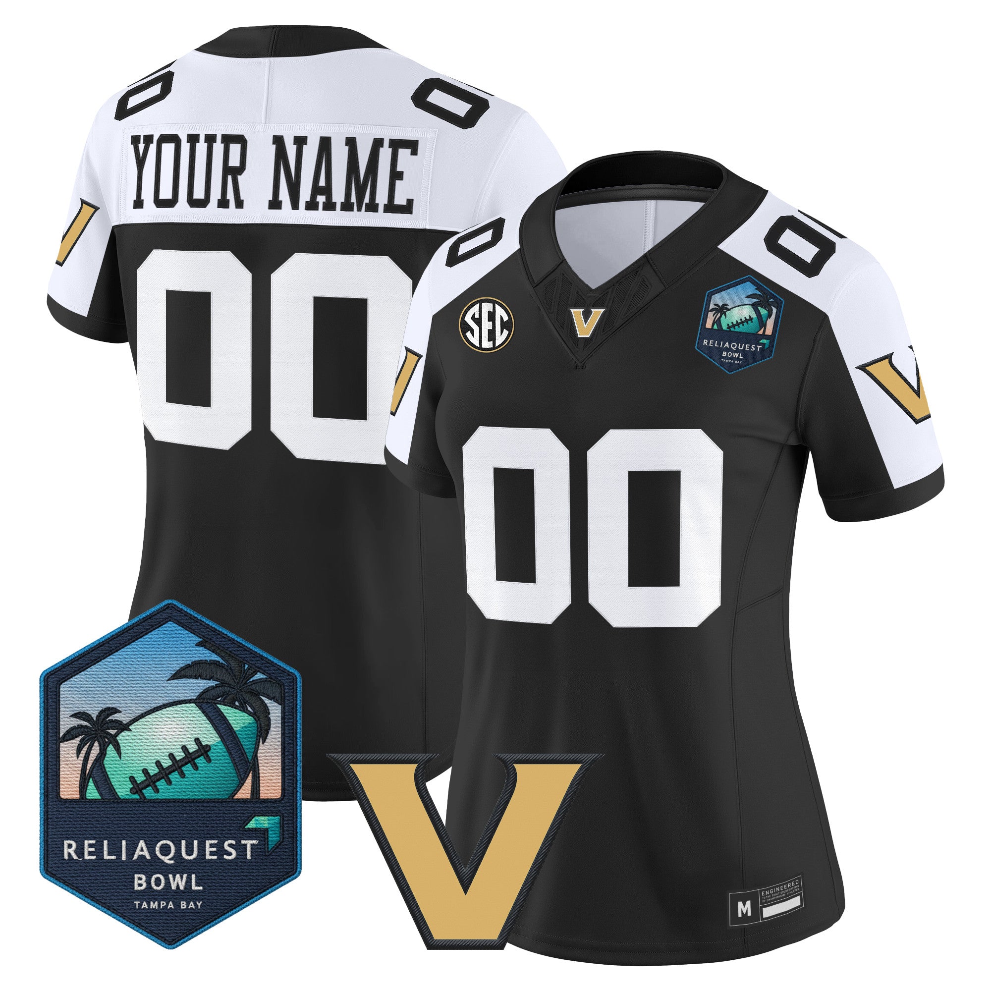 Vanderbilt Commodores 2025 ReliaQuest Bowl Vapor Limited Custom Jersey - All Stitched