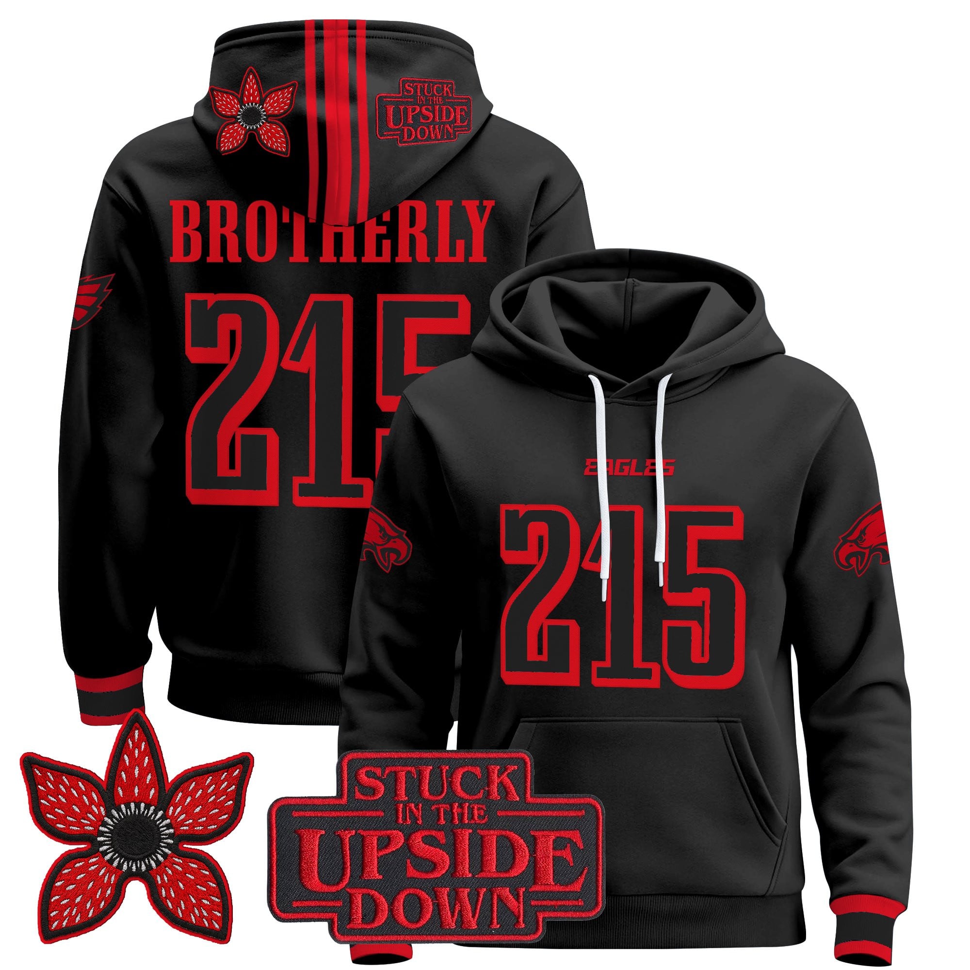 Philadelphia Eagles 'Stranger Things Edition' Premium Pullover Hoodie - All Stitched