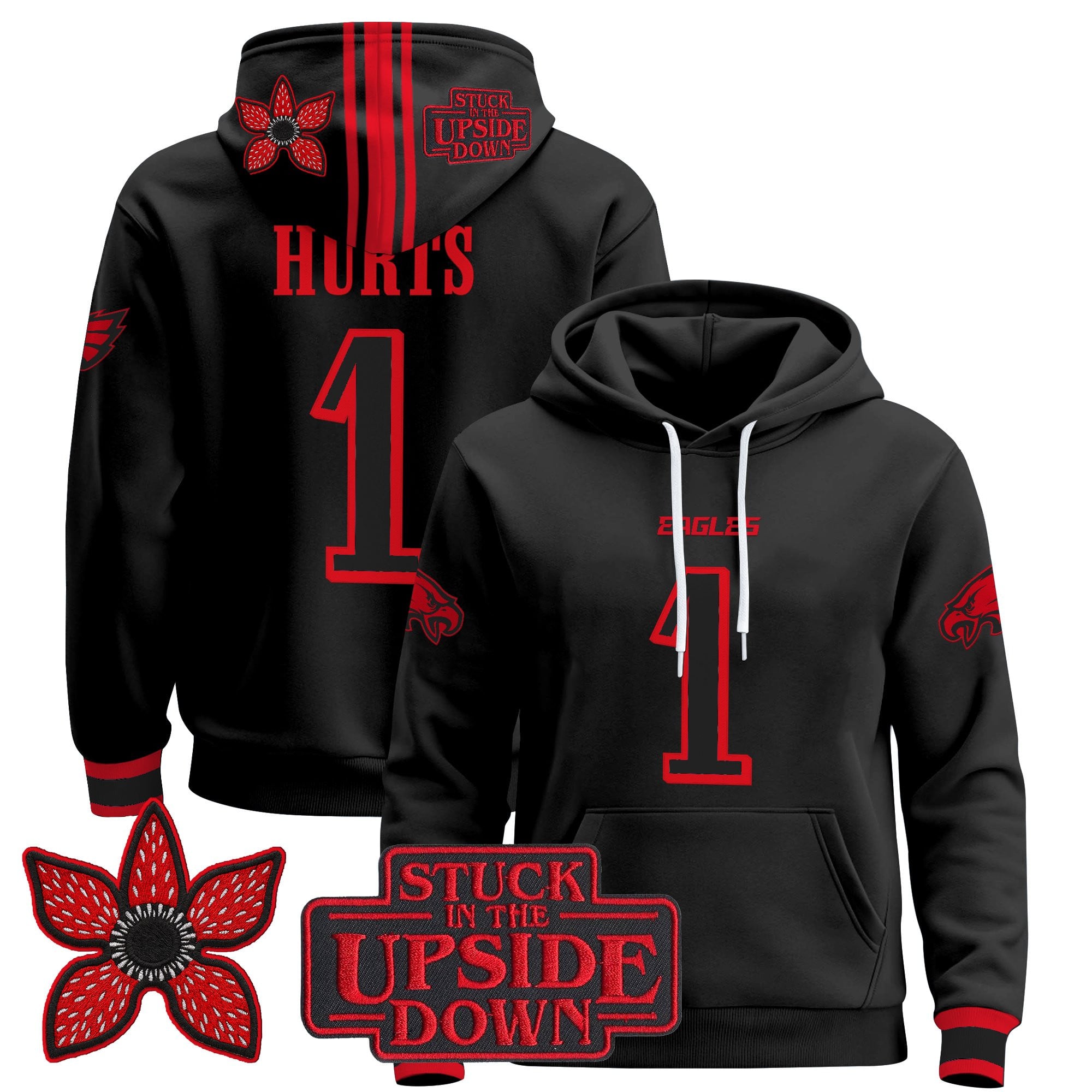 Philadelphia Eagles 'Stranger Things Edition' Premium Pullover Hoodie - All Stitched