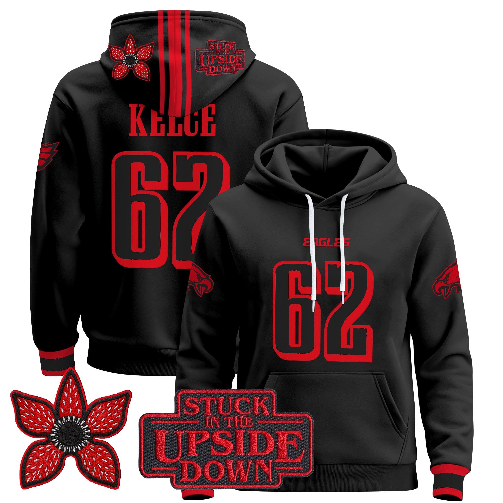 Philadelphia Eagles 'Stranger Things Edition' Premium Pullover Hoodie - All Stitched