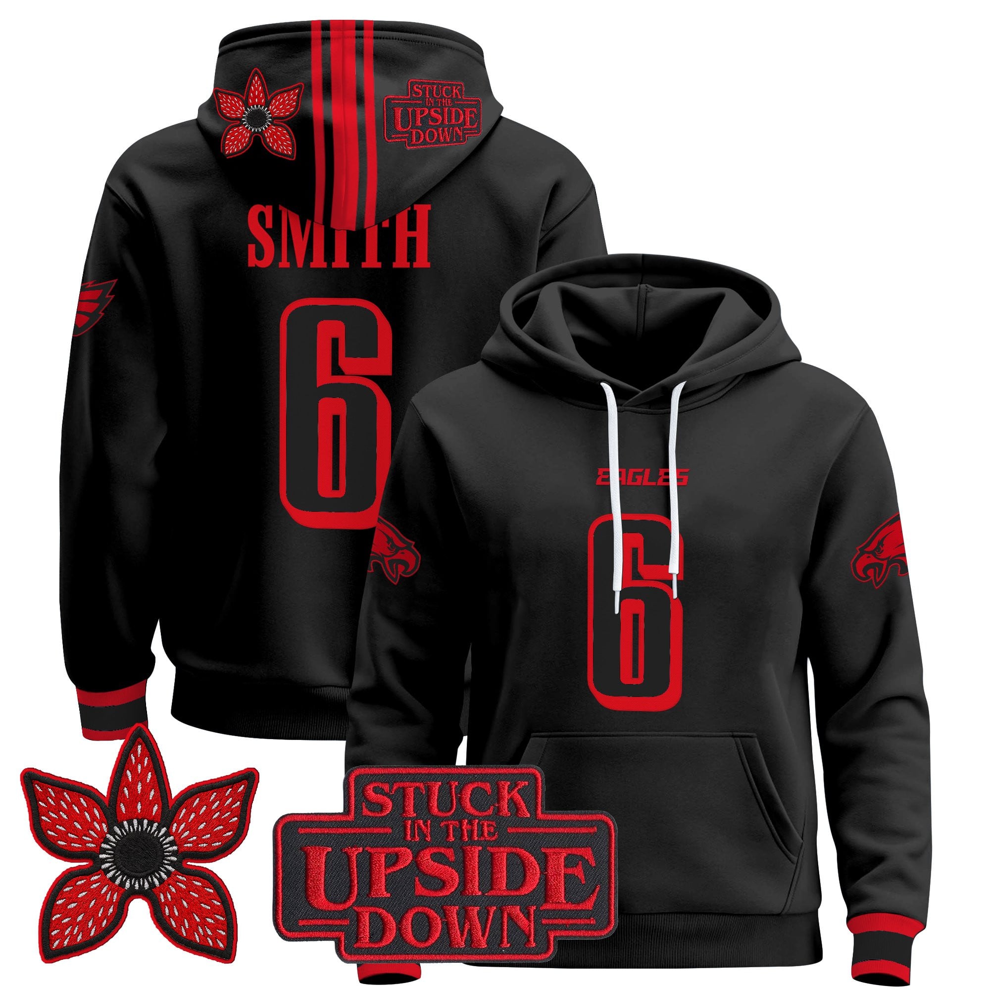 Philadelphia Eagles 'Stranger Things Edition' Premium Pullover Hoodie - All Stitched