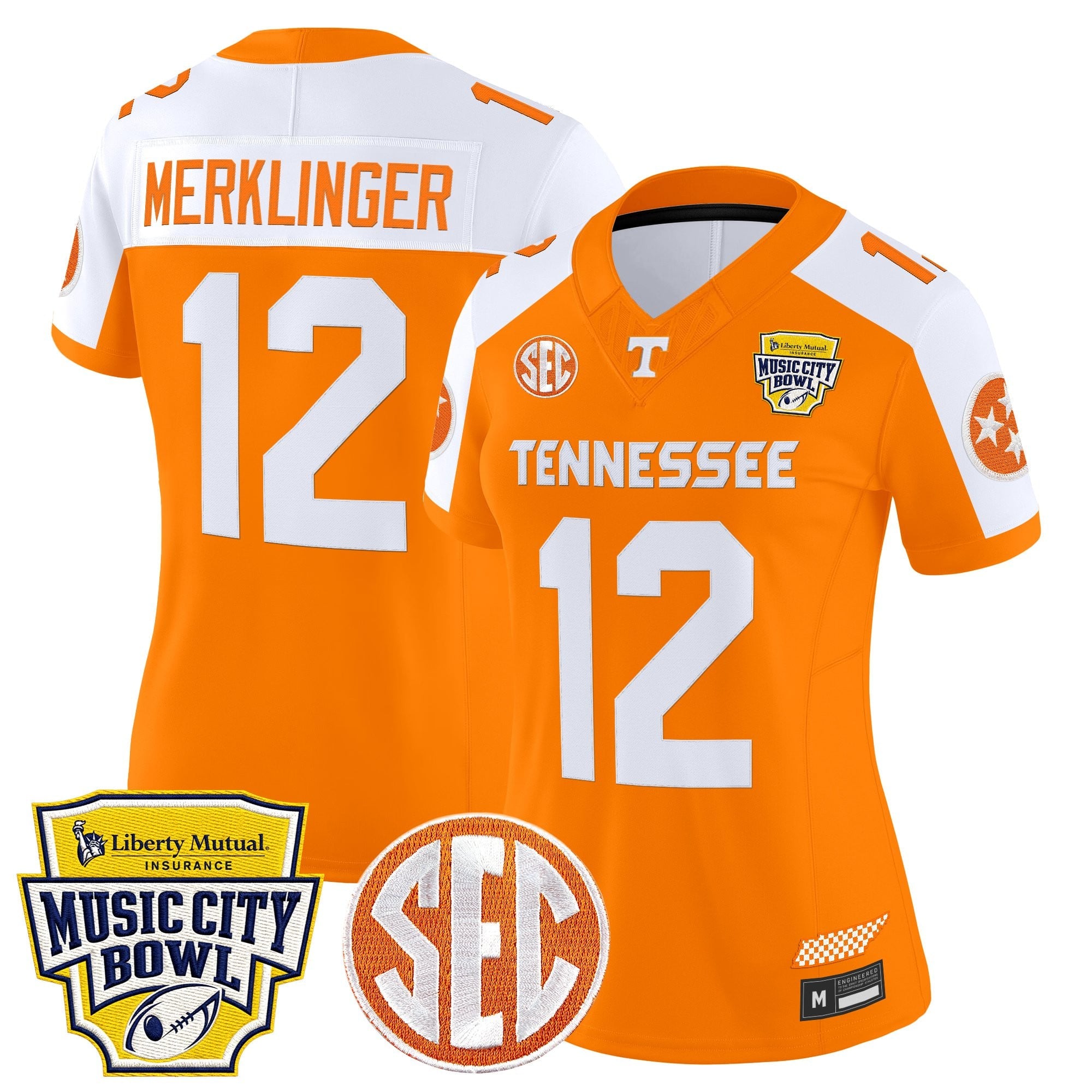 Women's Tennessee Volunteers 2025 Music City Bowl Vapor Limited Jersey - All Stitched