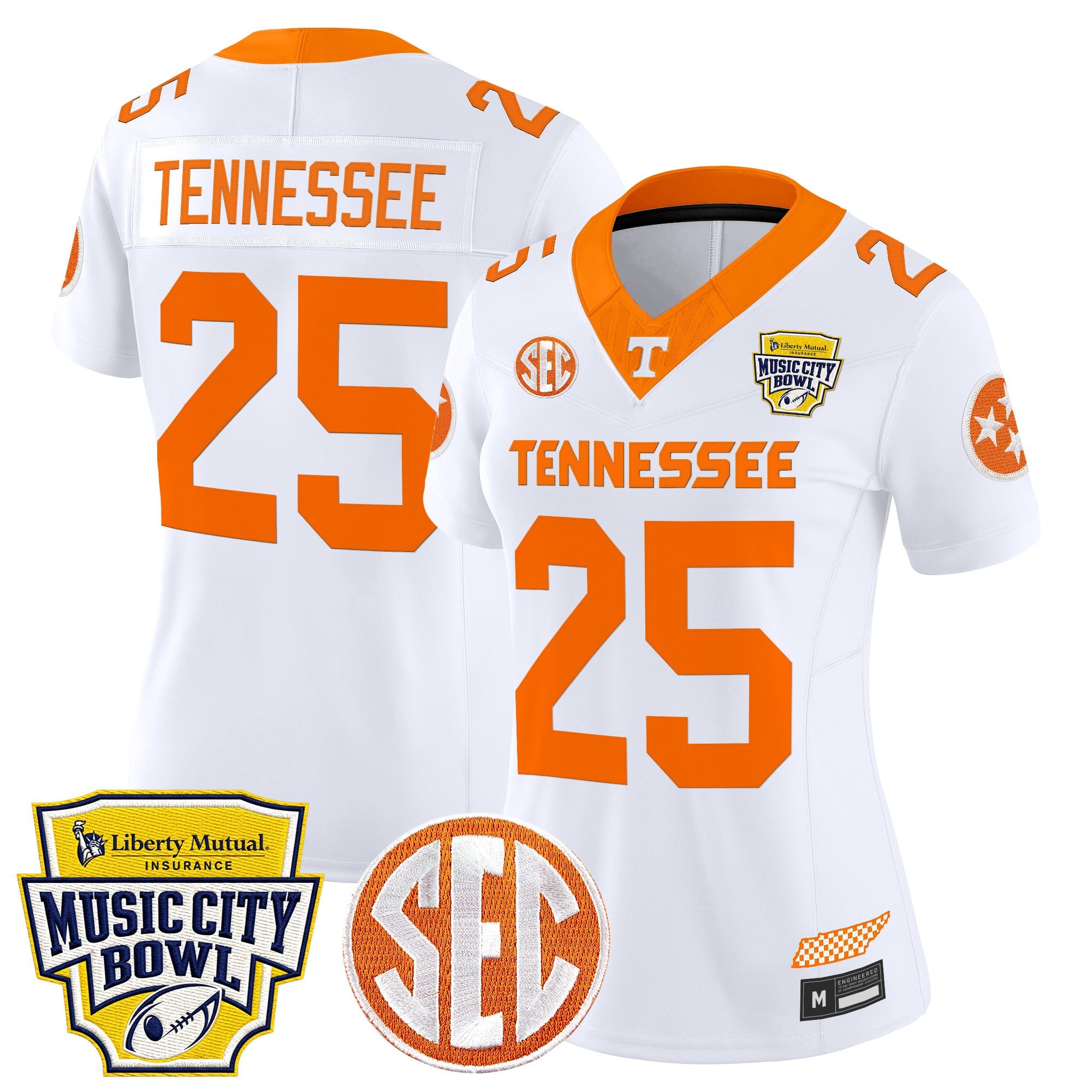 Women's Tennessee Volunteers 2025 Music City Bowl Vapor Limited Jersey - All Stitched