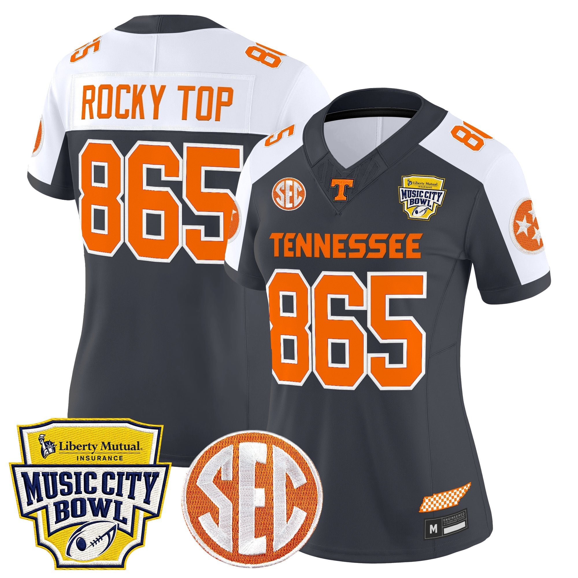 Women's Tennessee Volunteers 2025 Music City Bowl Vapor Limited Jersey - All Stitched