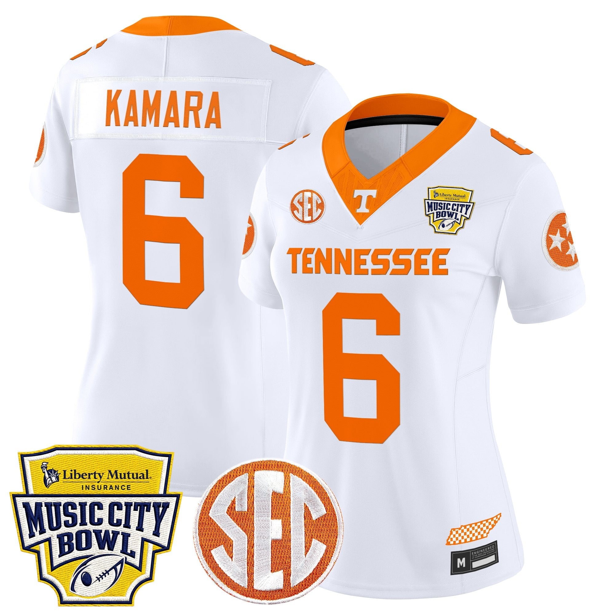 Women's Tennessee Volunteers 2025 Music City Bowl Vapor Limited Jersey - All Stitched