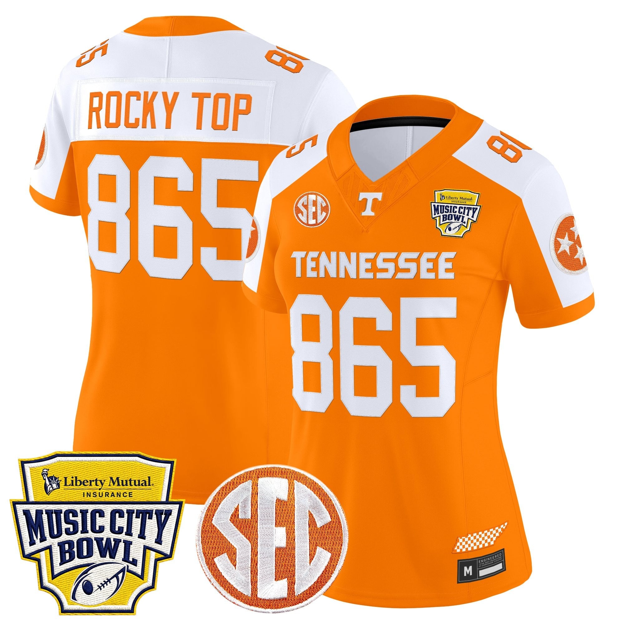 Women's Tennessee Volunteers 2025 Music City Bowl Vapor Limited Jersey - All Stitched