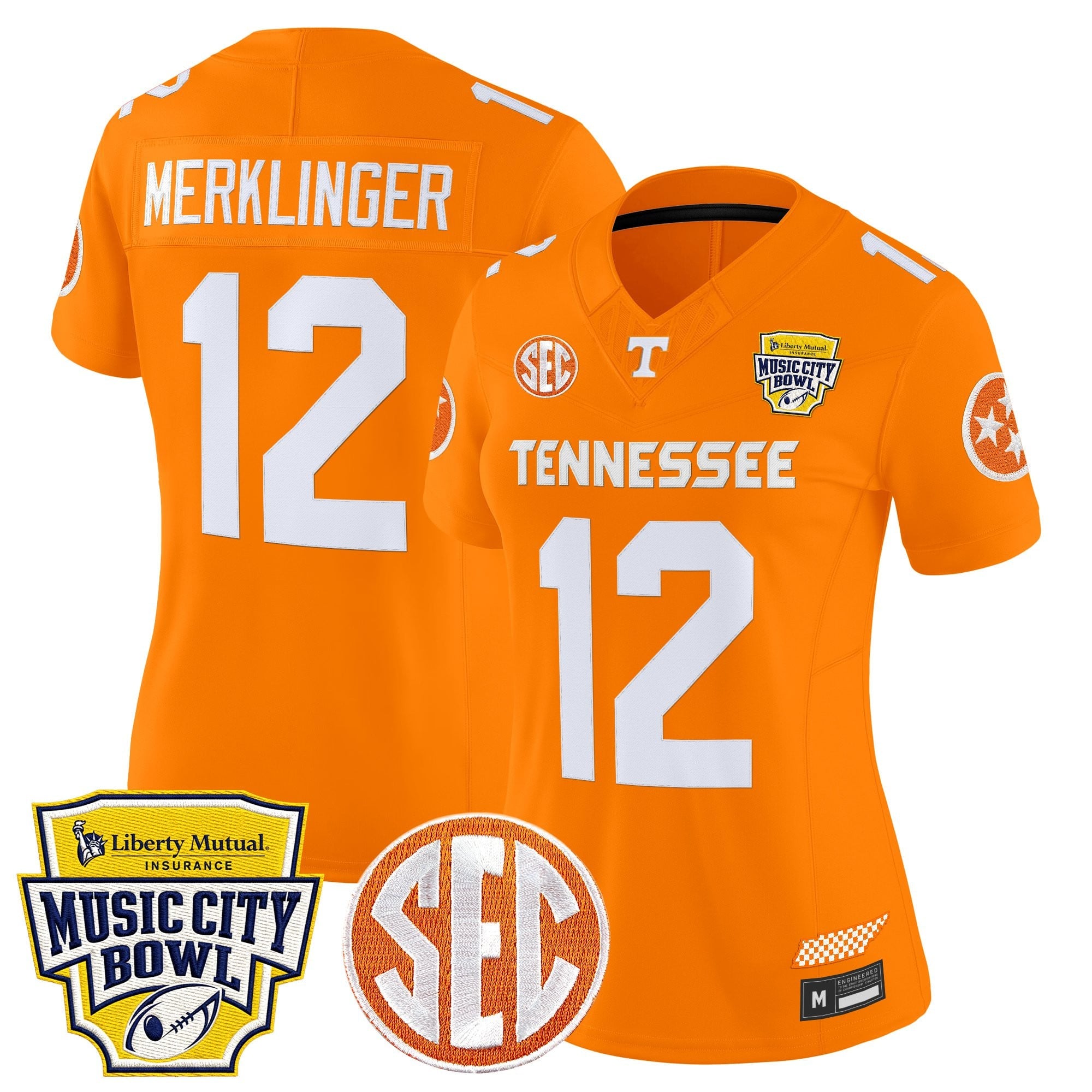 Women's Tennessee Volunteers 2025 Music City Bowl Vapor Limited Jersey - All Stitched