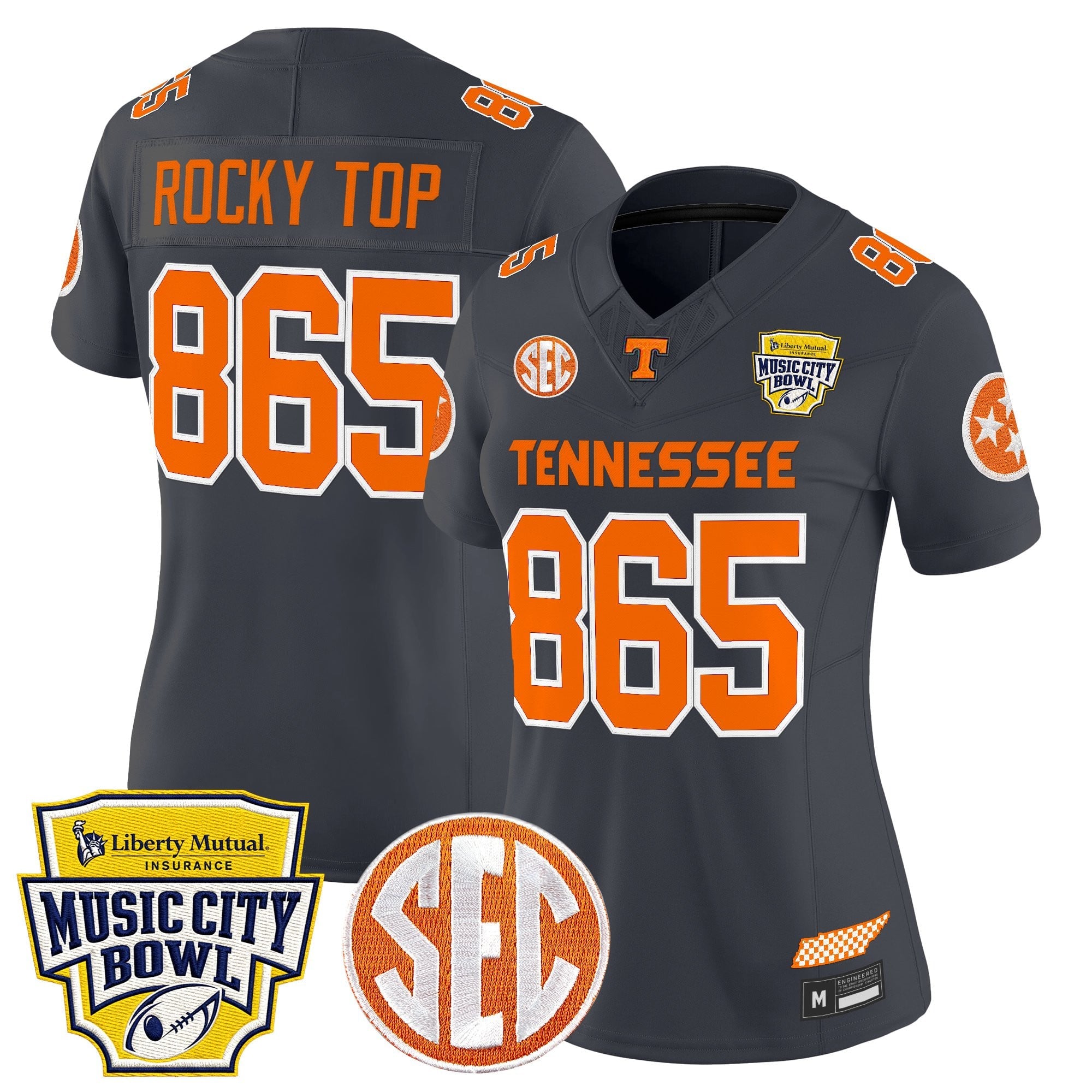 Women's Tennessee Volunteers 2025 Music City Bowl Vapor Limited Jersey - All Stitched