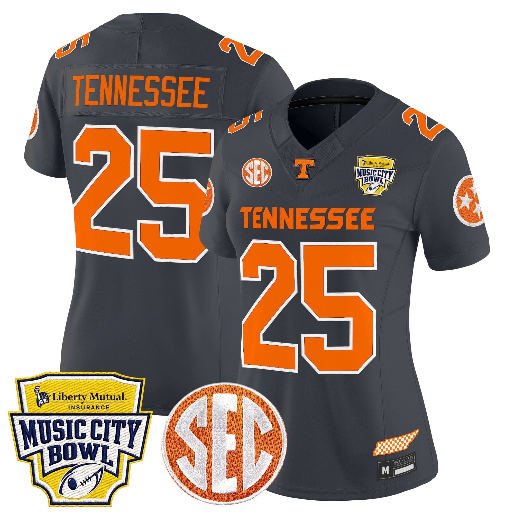 Women's Tennessee Volunteers 2025 Music City Bowl Vapor Limited Jersey - All Stitched