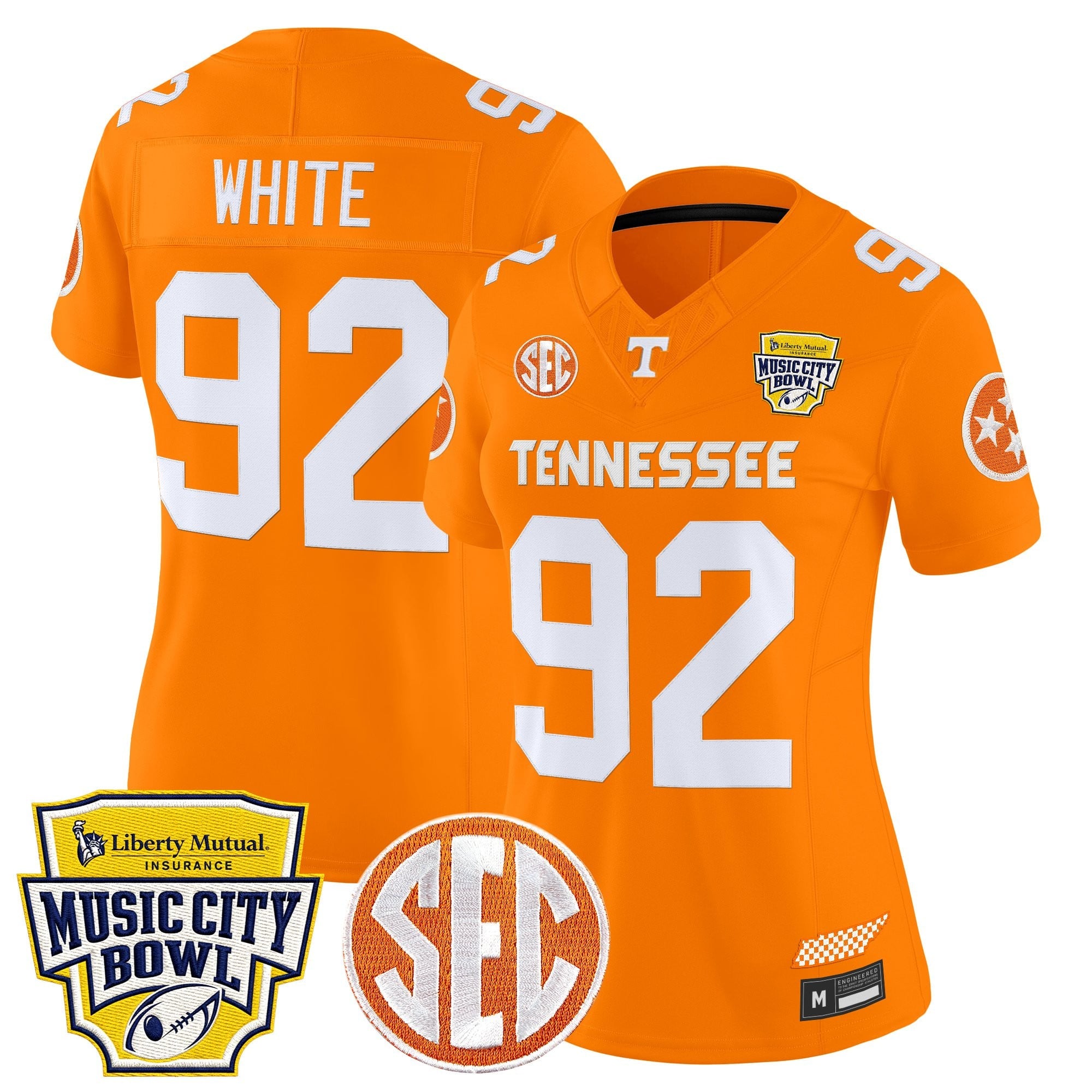 Women's Tennessee Volunteers 2025 Music City Bowl Vapor Limited Jersey - All Stitched