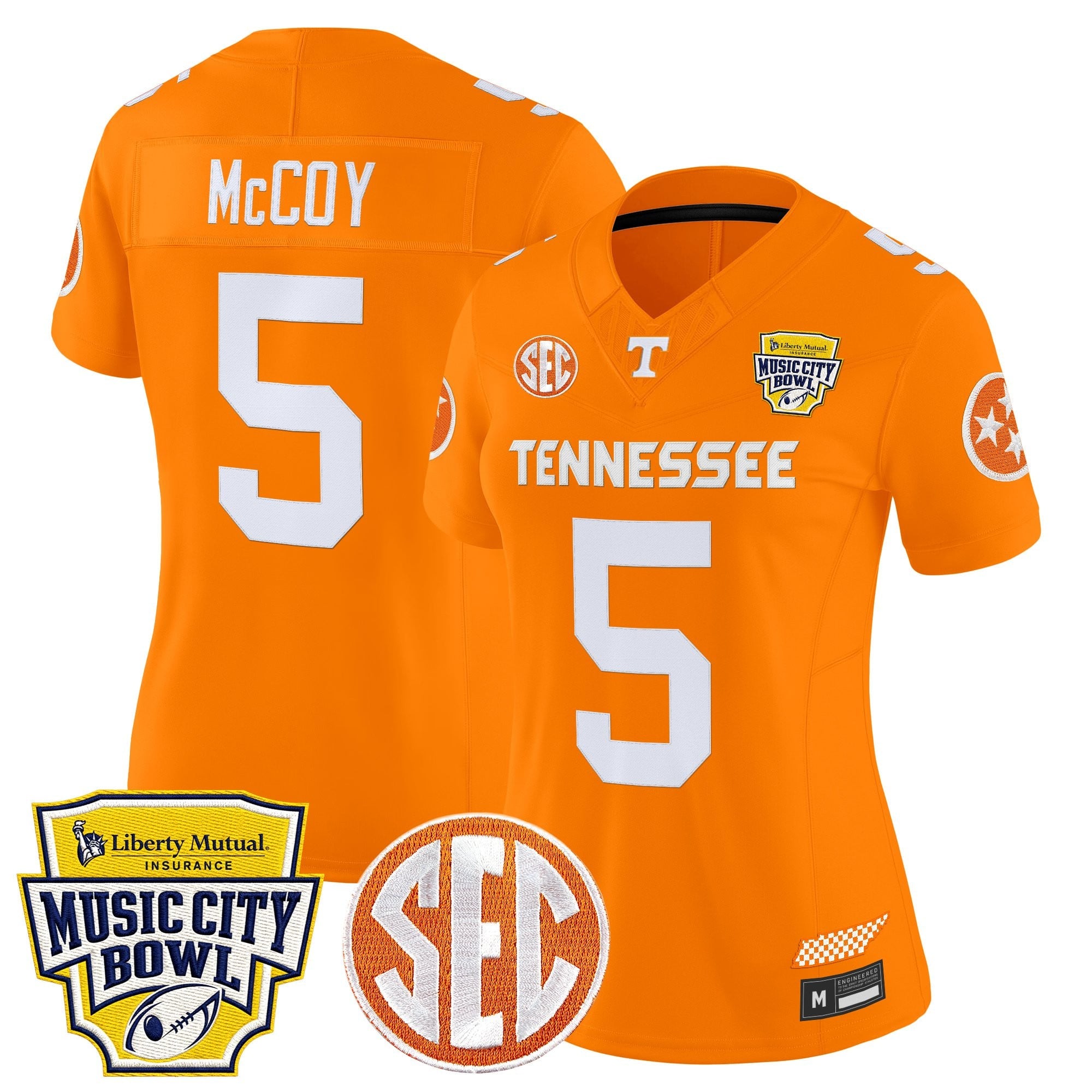Women's Tennessee Volunteers 2025 Music City Bowl Vapor Limited Jersey - All Stitched
