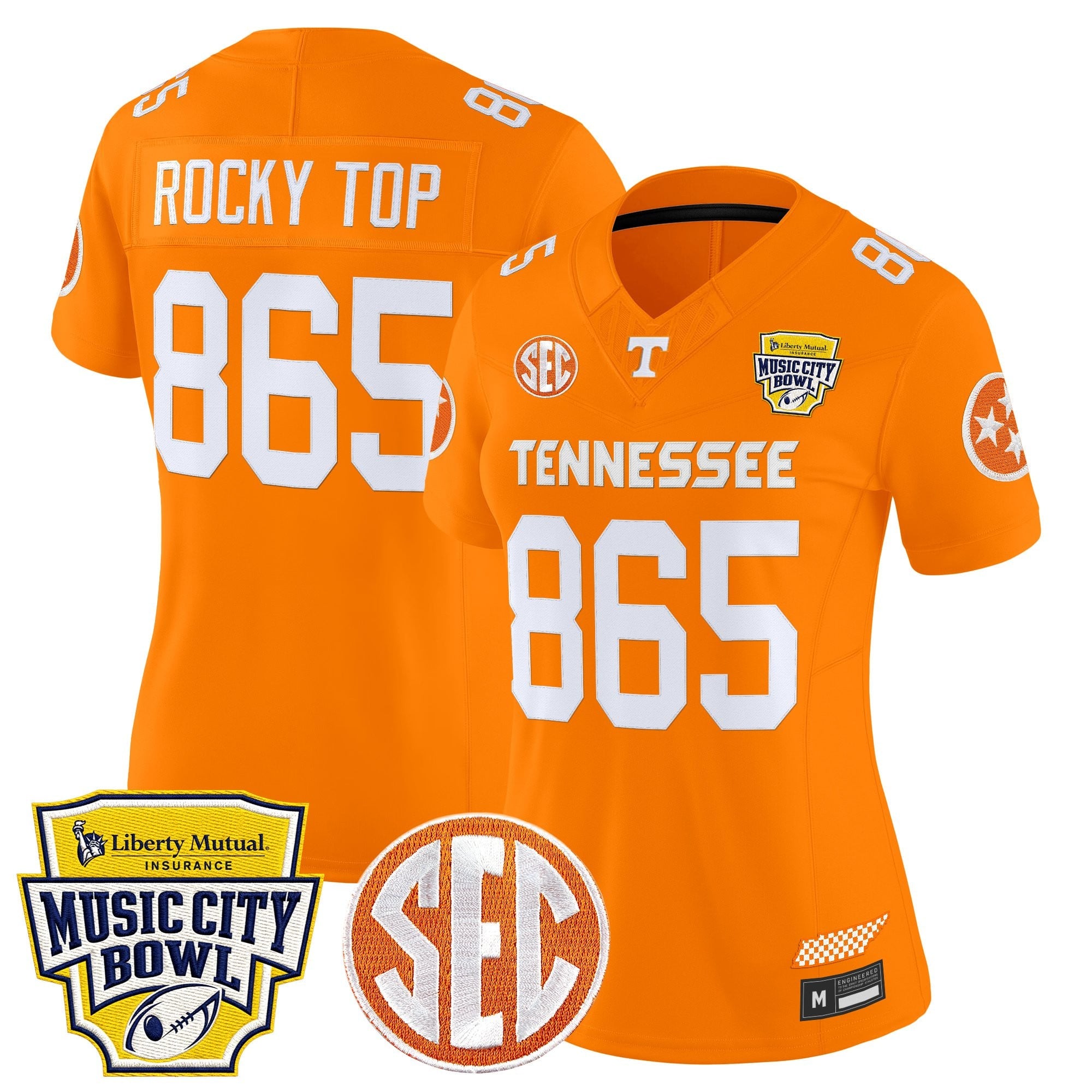 Women's Tennessee Volunteers 2025 Music City Bowl Vapor Limited Jersey - All Stitched