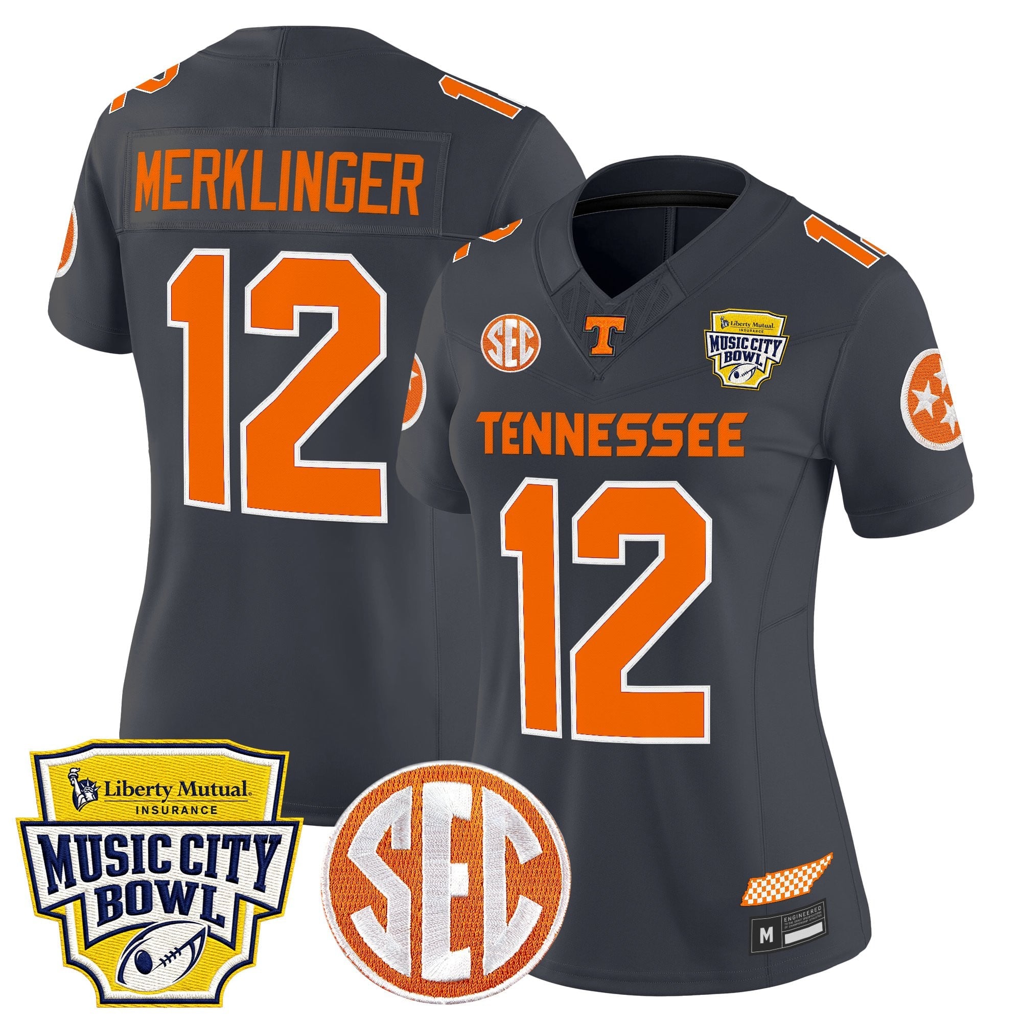 Women's Tennessee Volunteers 2025 Music City Bowl Vapor Limited Jersey - All Stitched
