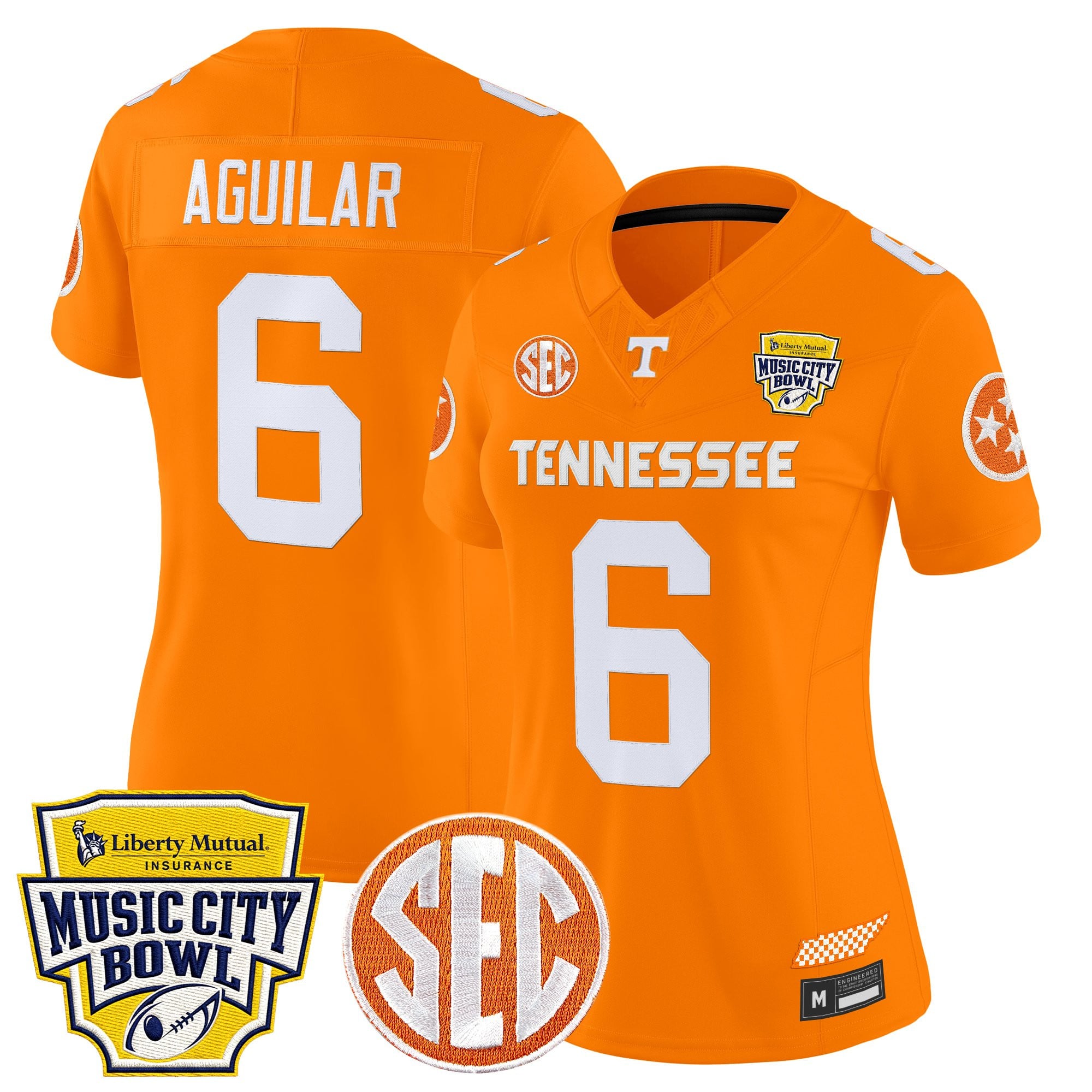 Women's Tennessee Volunteers 2025 Music City Bowl Vapor Limited Jersey - All Stitched
