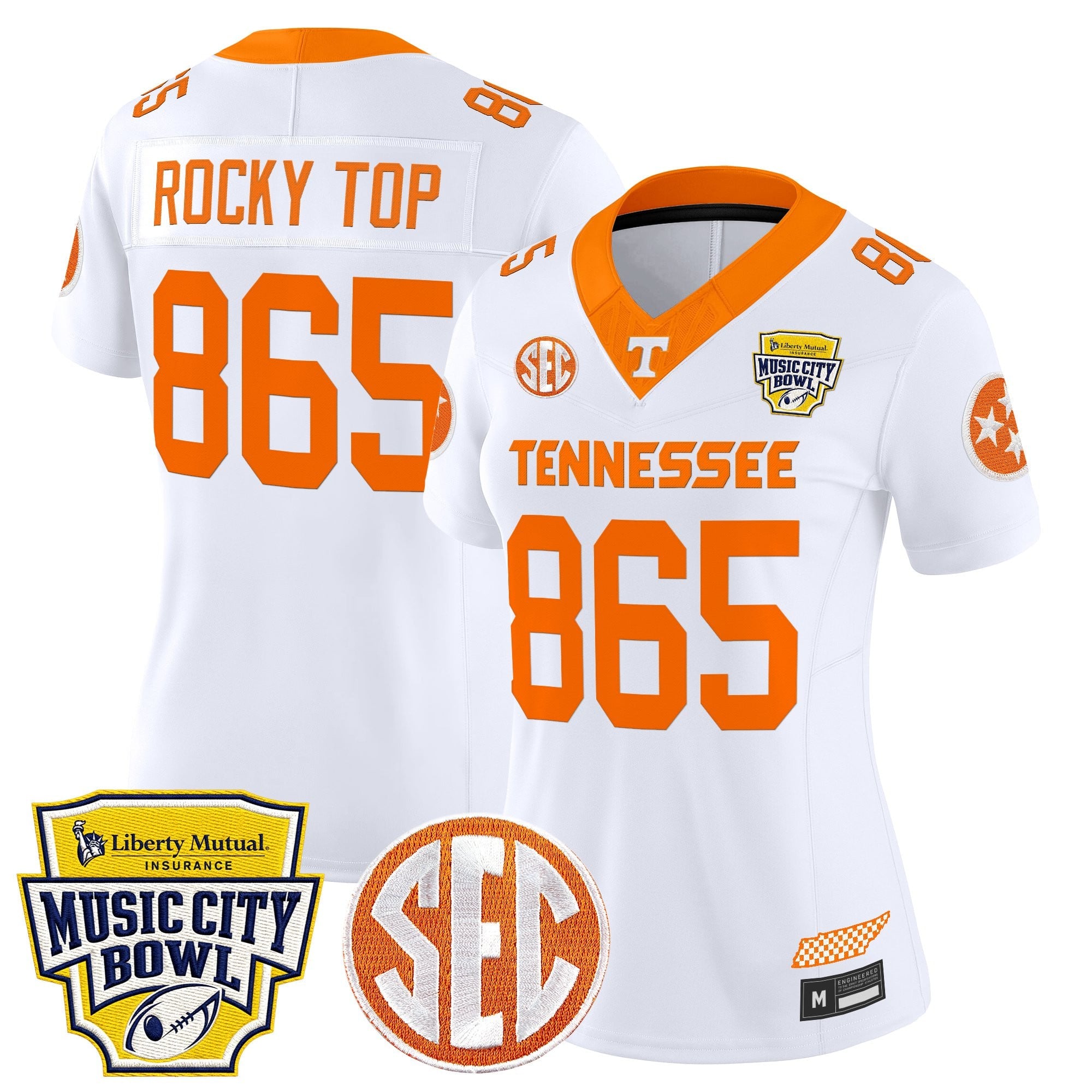 Women's Tennessee Volunteers 2025 Music City Bowl Vapor Limited Jersey - All Stitched