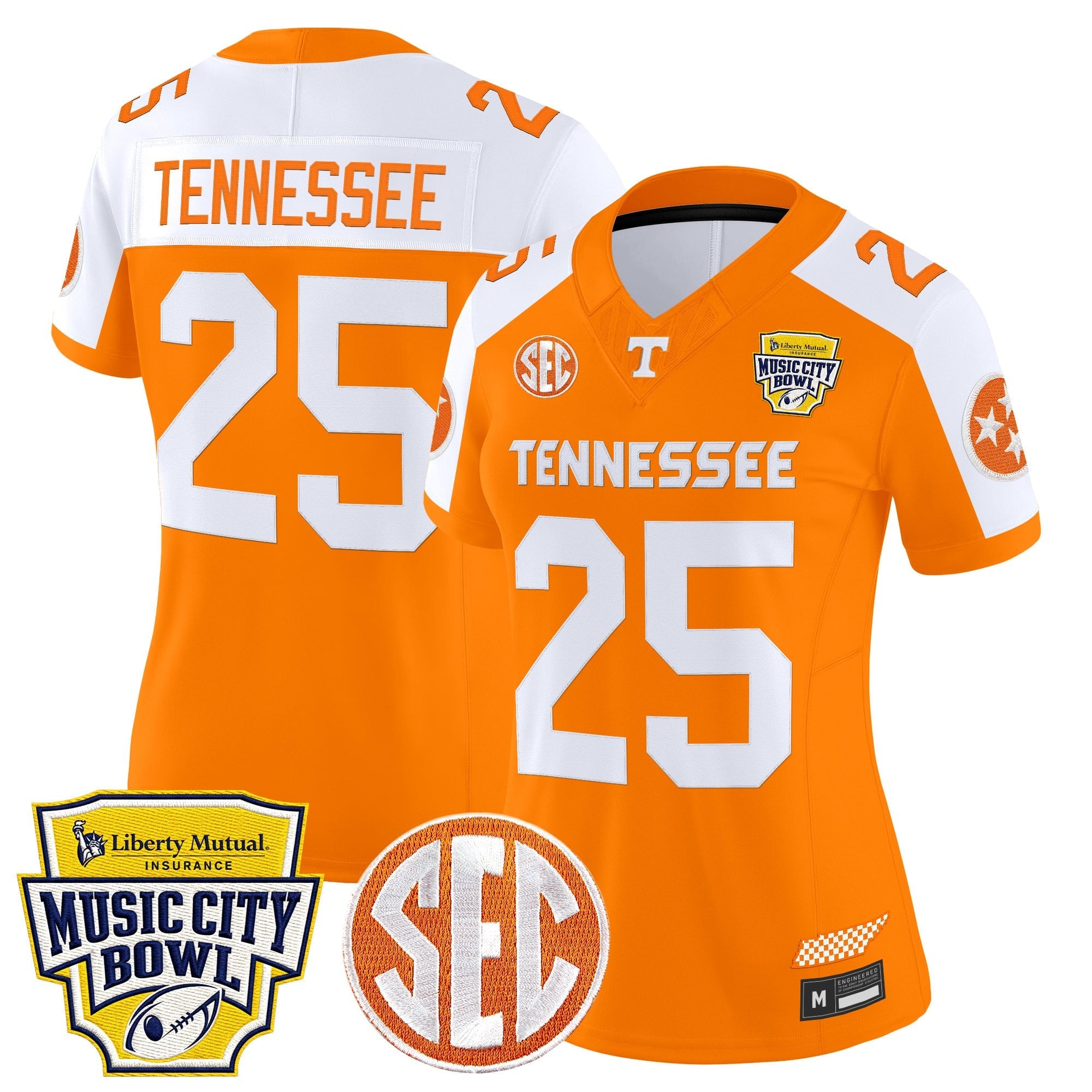 Women's Tennessee Volunteers 2025 Music City Bowl Vapor Limited Jersey - All Stitched