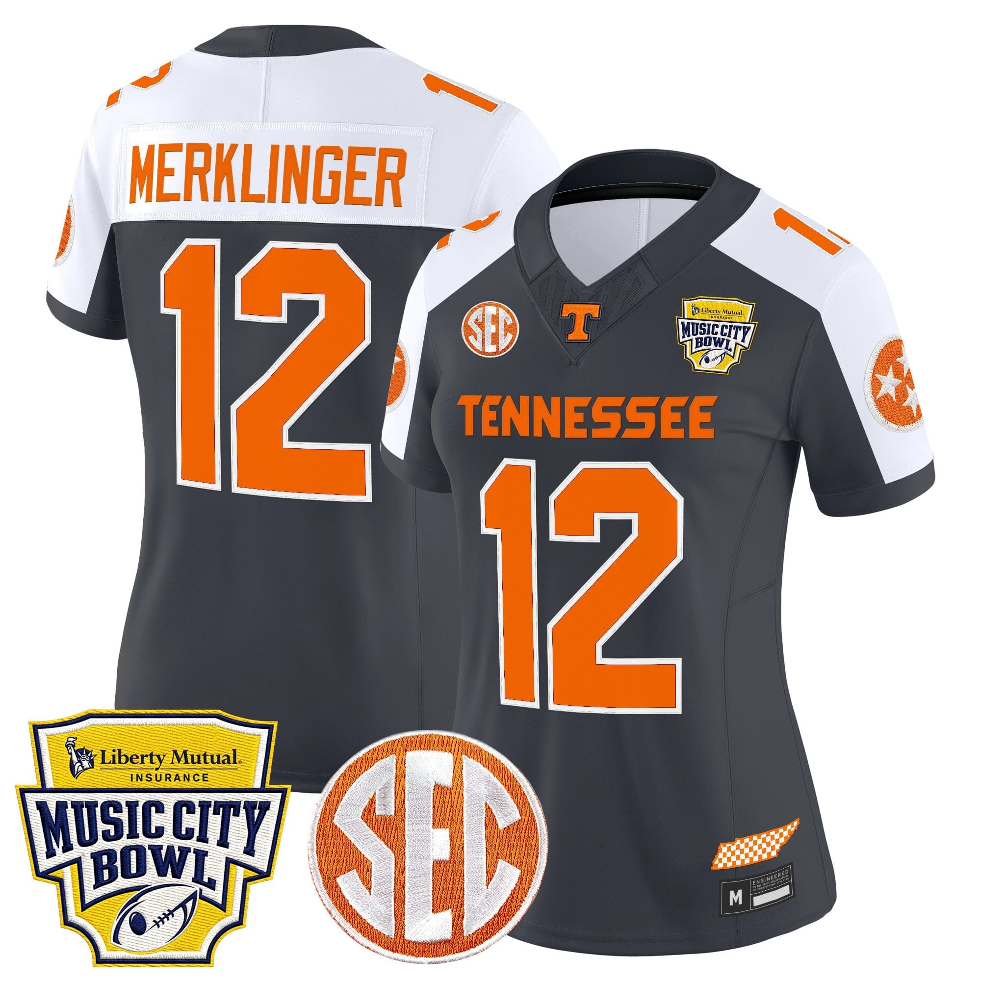 Women's Tennessee Volunteers 2025 Music City Bowl Vapor Limited Jersey - All Stitched