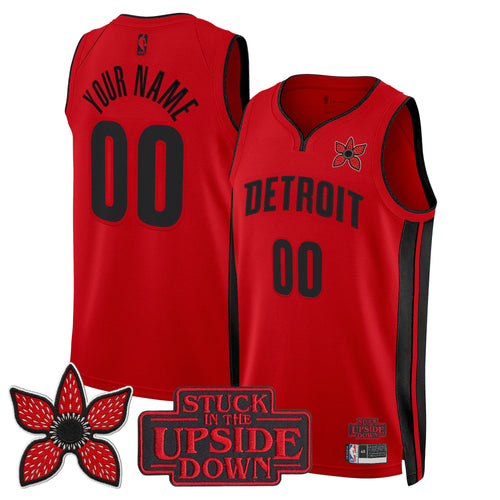 Detroit Pistons 'Stranger Things Edition' Swingman Custom Jersey - All Stitched