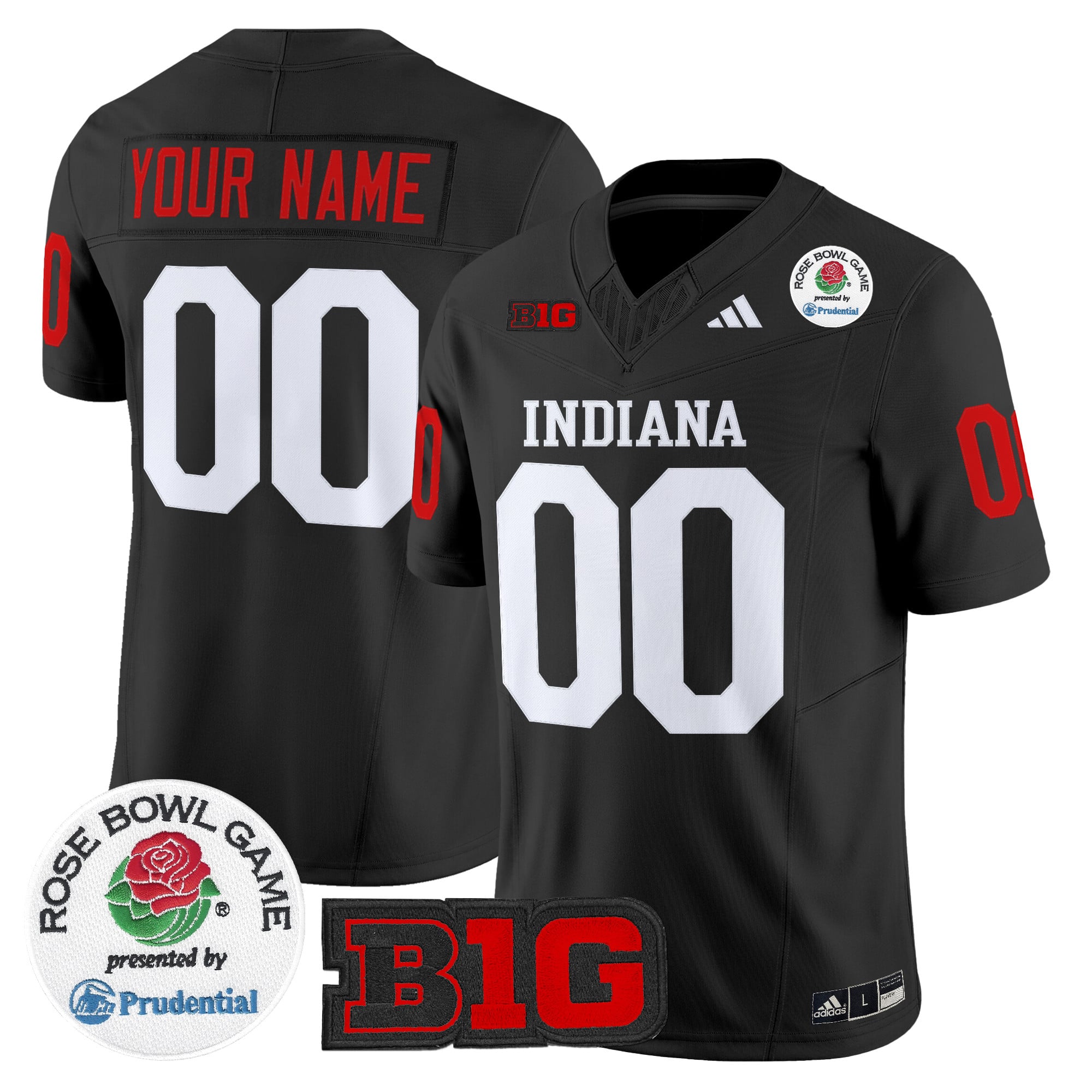 Indiana Hoosiers 2026 Rose Bowl Vapor Limited Custom Jersey V2 - All Stitched