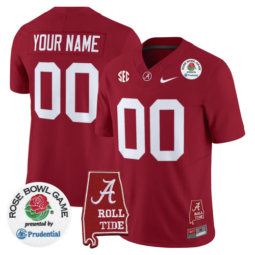 Alabama Crimson Tide 2026 Rose Bowl Vapor Limited Custom Jersey - All Stitched