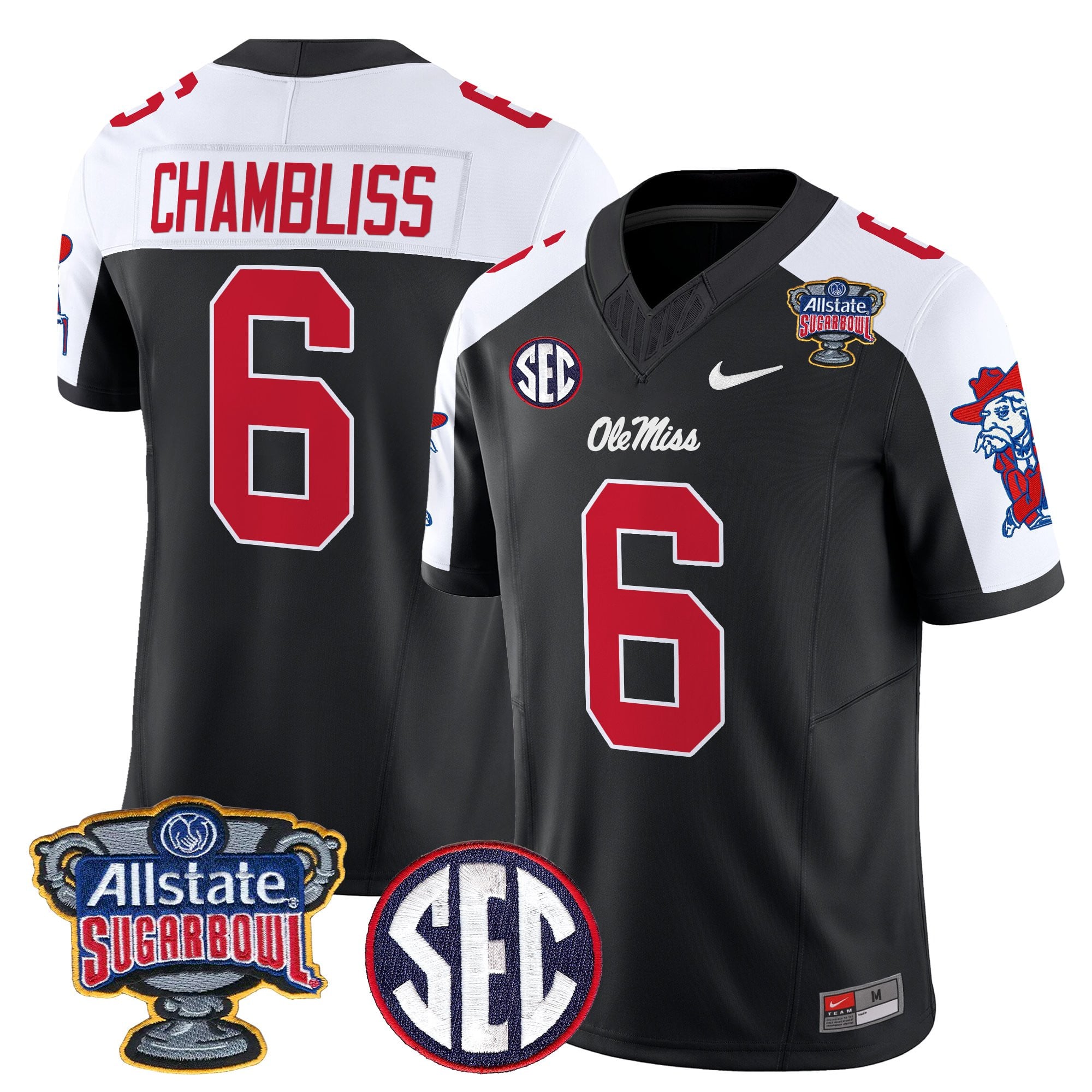 Men's Ole Miss Rebels 2026 Sugar Bowl Vapor Limited Jersey - All Stitched