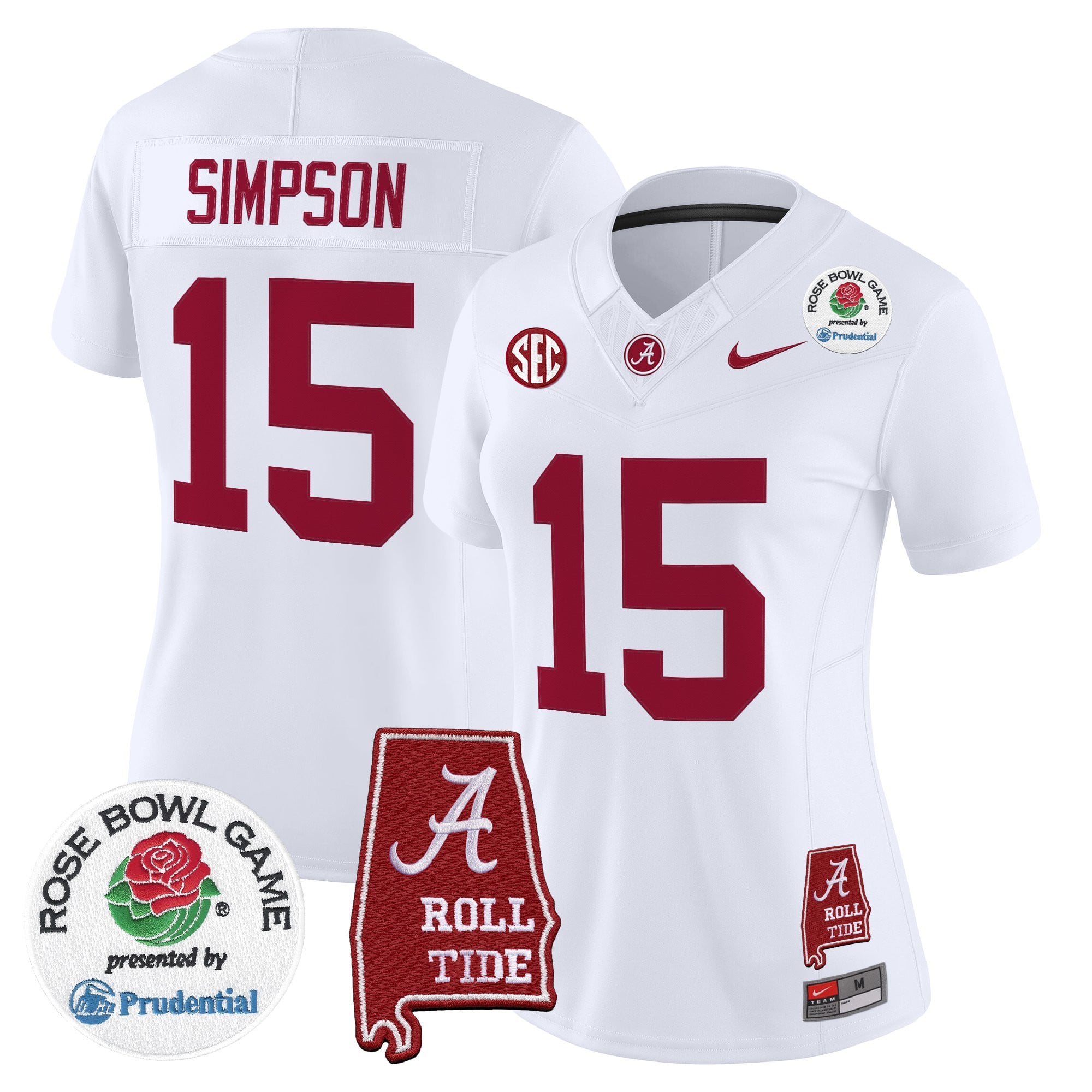 Women's Alabama Crimson Tide 2026 Rose Bowl Vapor Limited Jersey - All Stitched