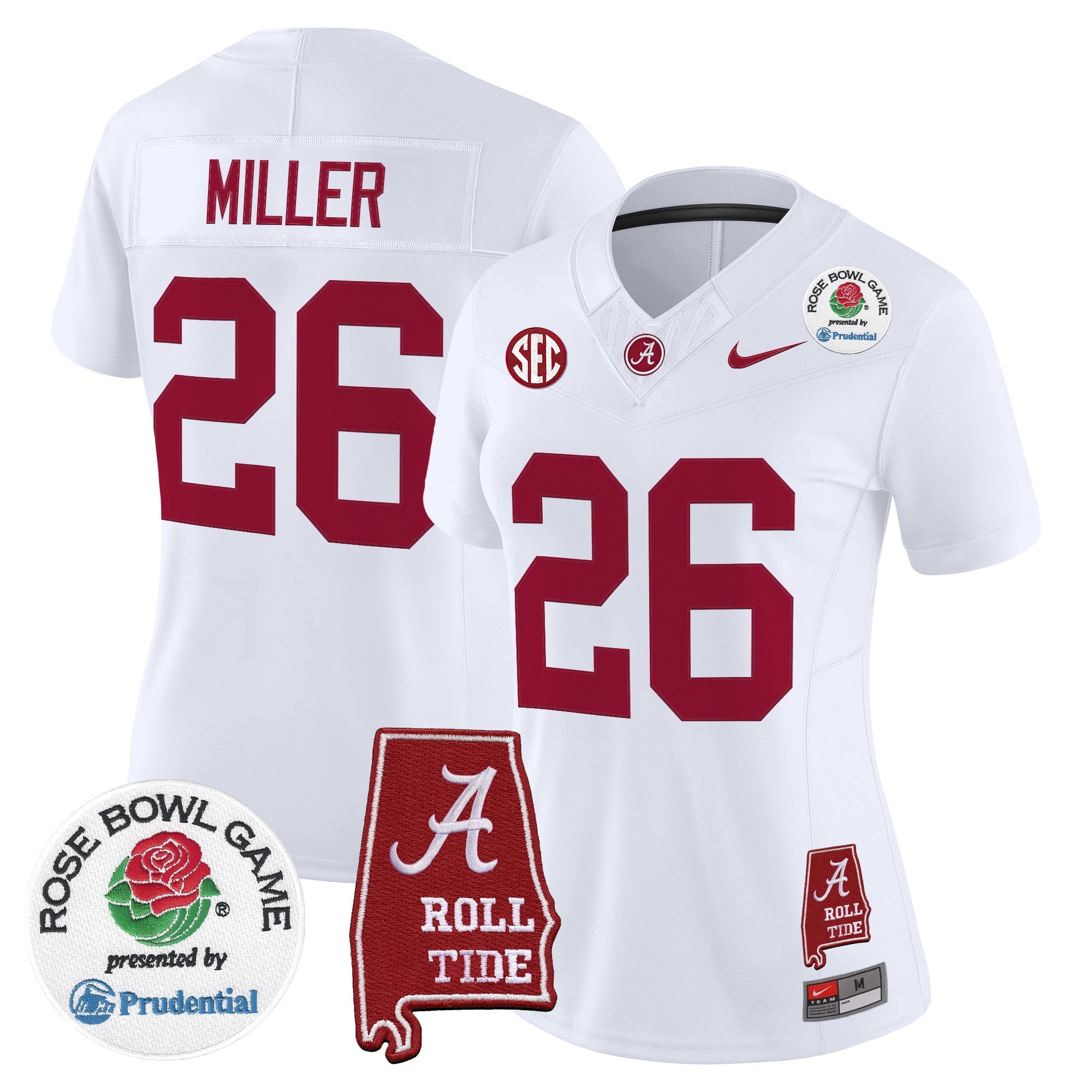 Women's Alabama Crimson Tide 2026 Rose Bowl Vapor Limited Jersey - All Stitched