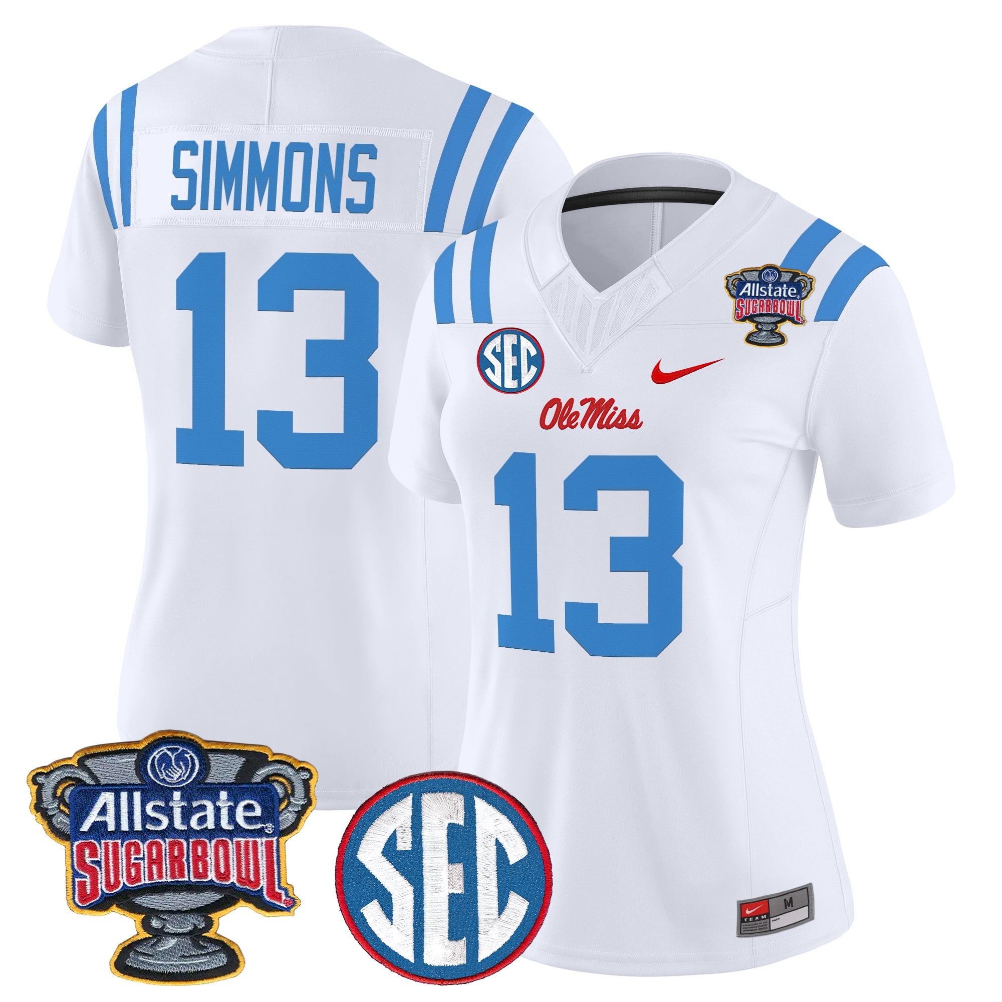 Women's Ole Miss Rebels 2026 Sugar Bowl Vapor Limited Jersey - All Stitched