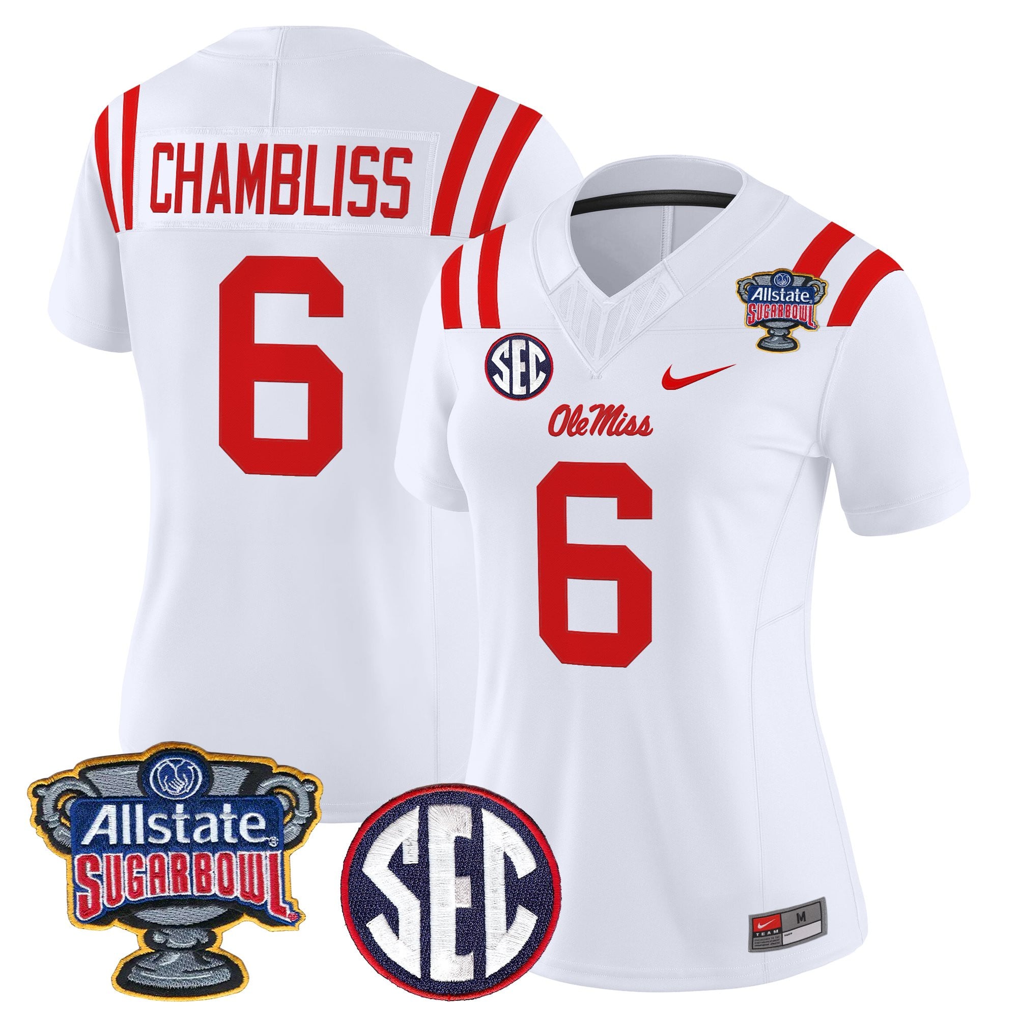 Women's Ole Miss Rebels 2026 Sugar Bowl Vapor Limited Jersey - All Stitched