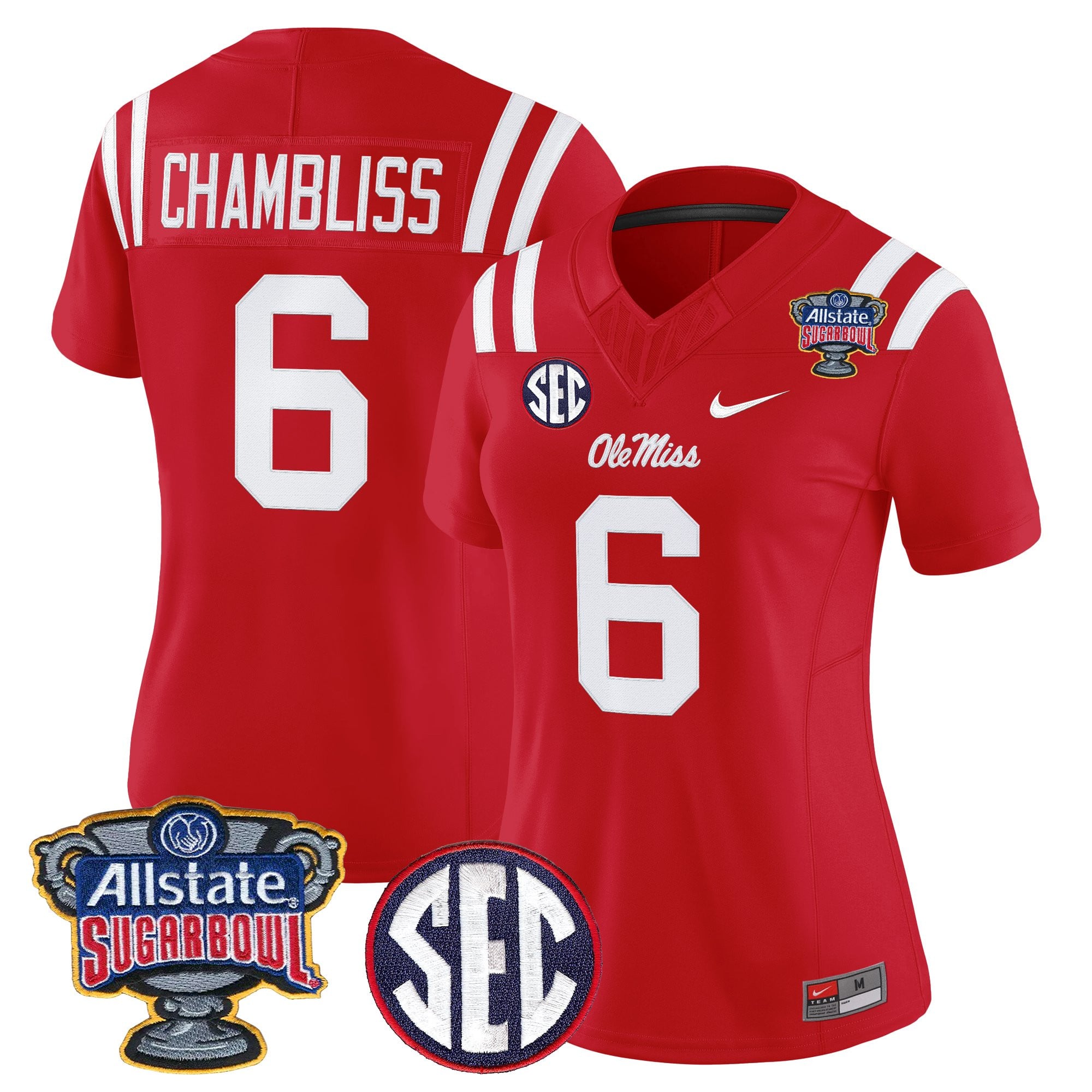 Women's Ole Miss Rebels 2026 Sugar Bowl Vapor Limited Jersey - All Stitched