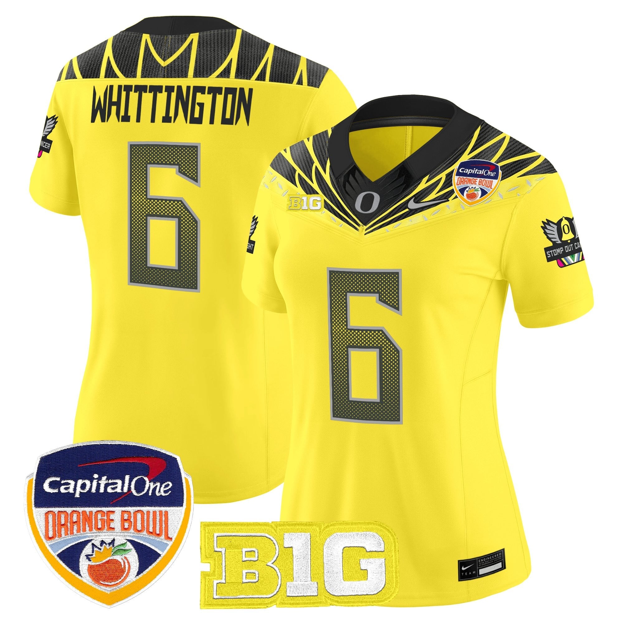 Women's Oregon Ducks 2026 Orange Bowl Vapor Limited Jersey - All Stitched