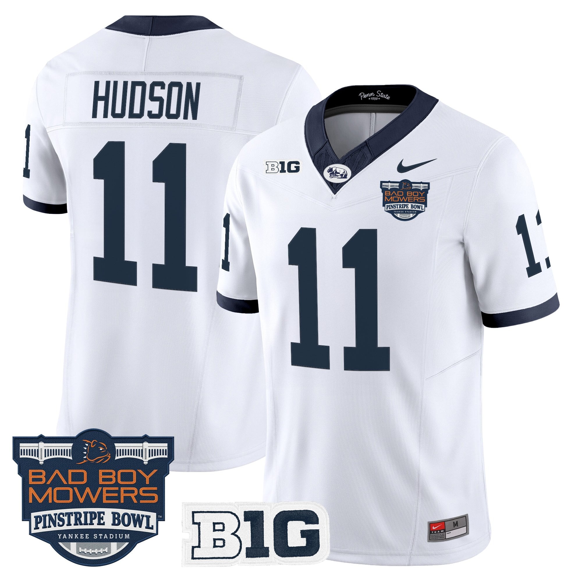 Men's Penn State Nittany Lions Throwback Vapor Limited Jersey - Pinstripe Bowl Patch - All Stitched