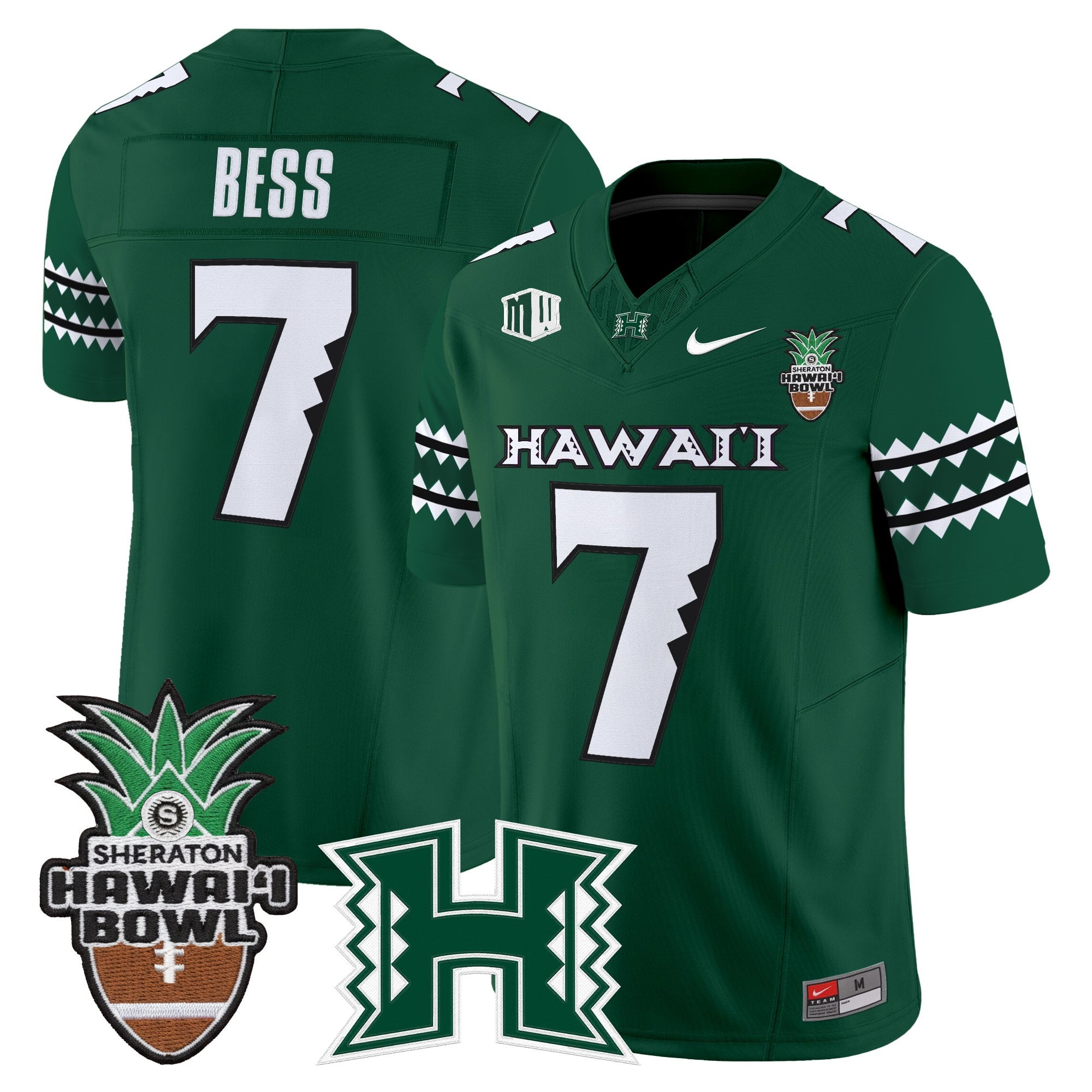 Men's Hawai'i Rainbow Warriors 2025 Hawai'i Bowl Vapor Limited Jersey - All Stitched